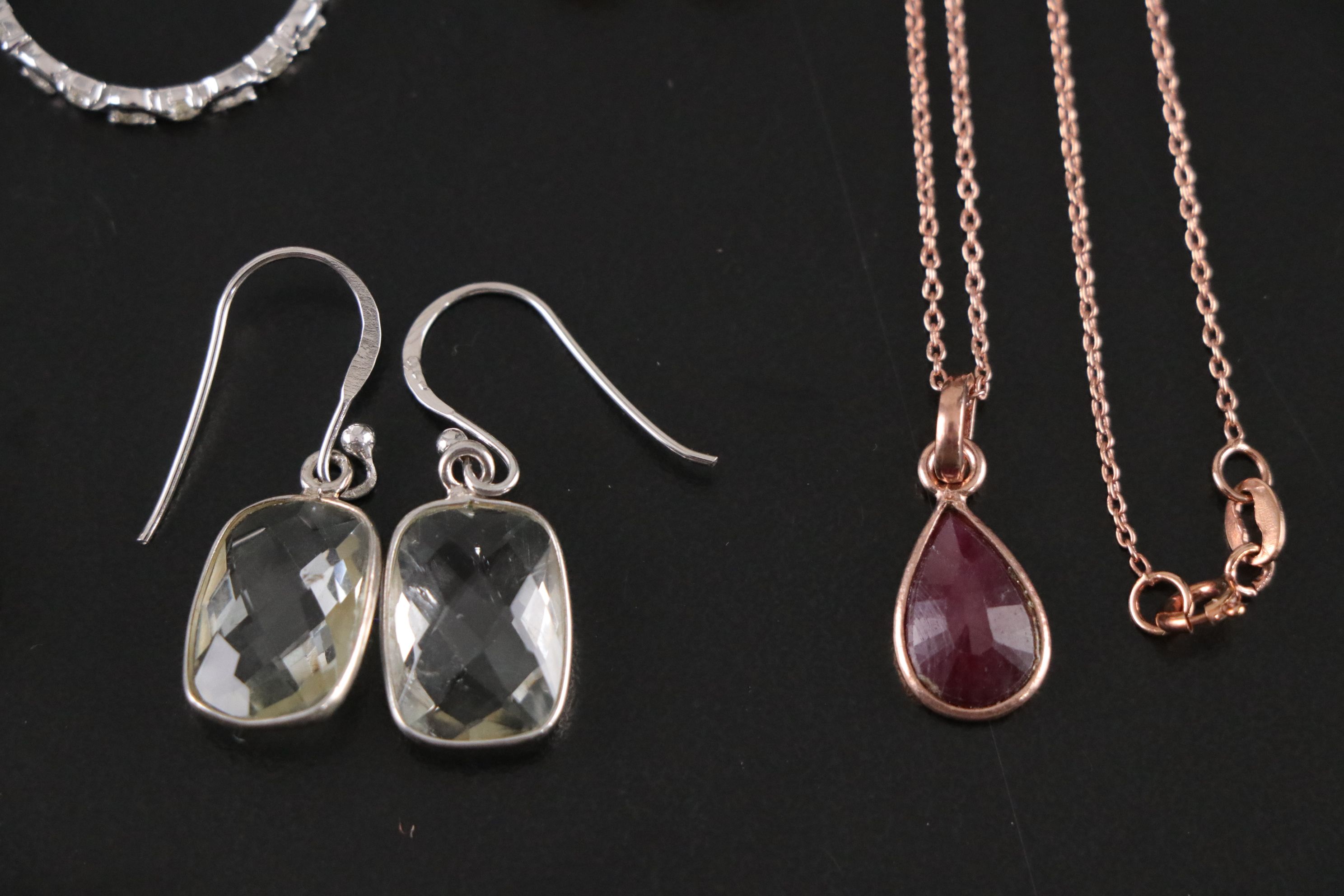 14 Assorted Sterling Silver Necklaces, Earrings and Pendants