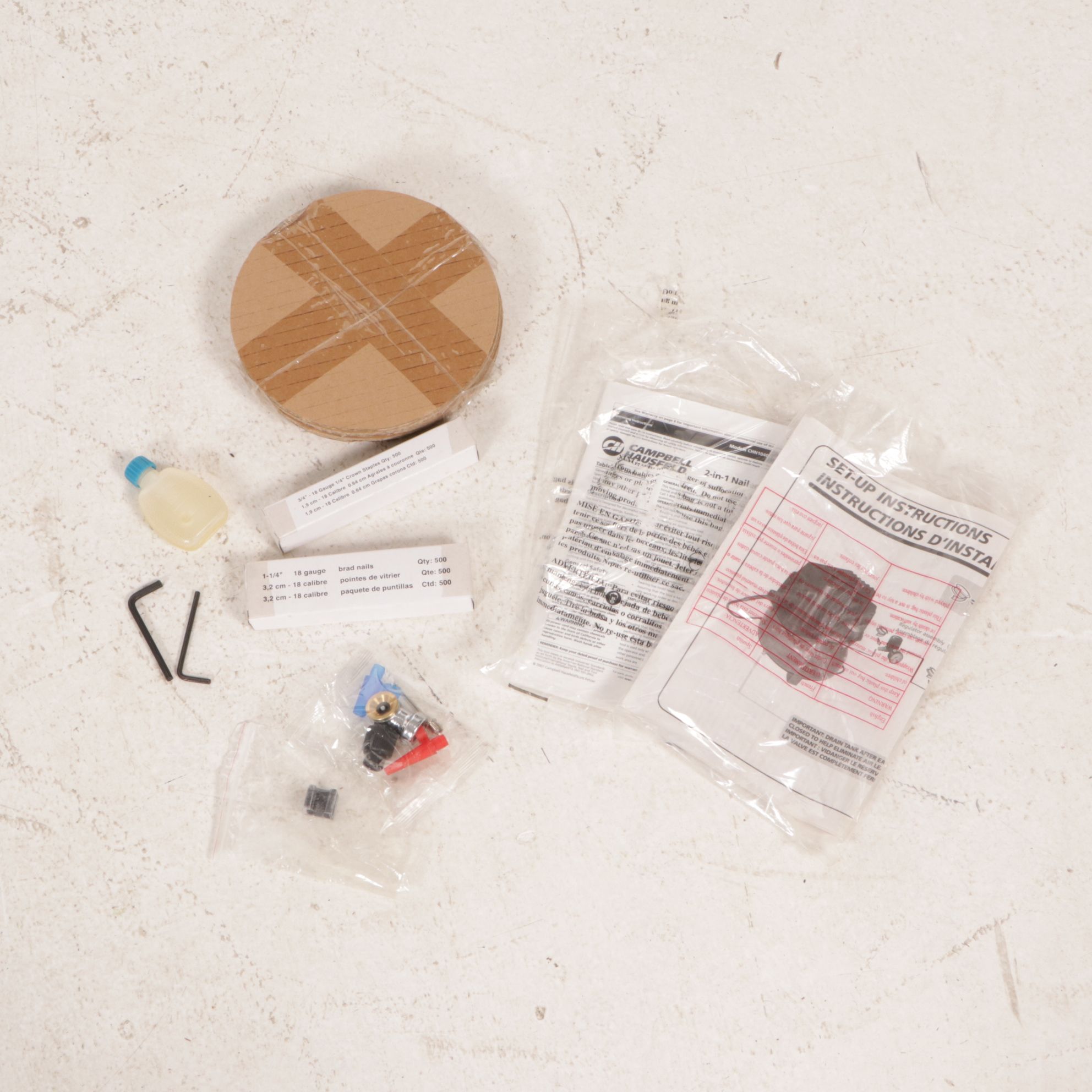 Campbell Hausfeld Air Compressor with 2-in-1 Brad Nailer and Stapler