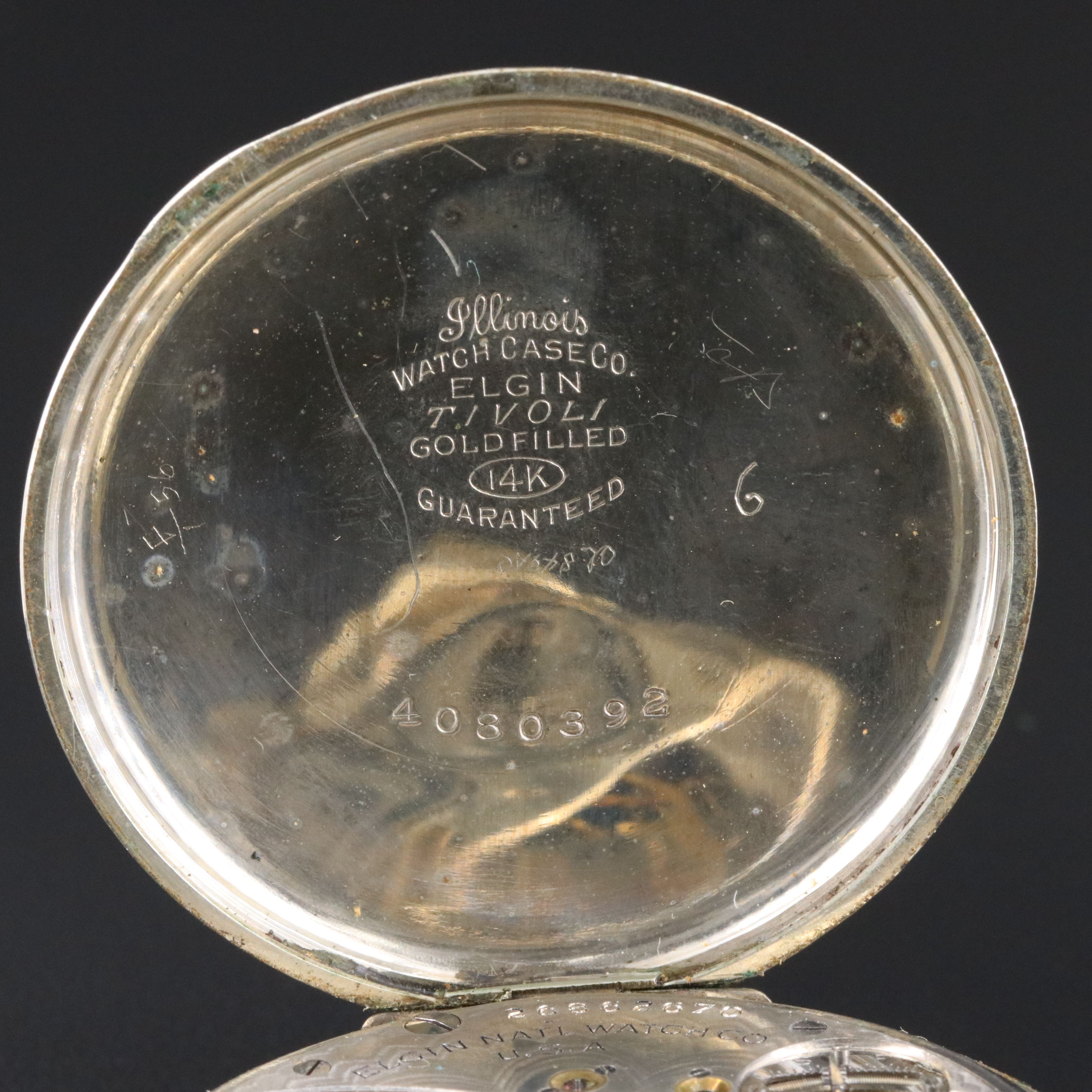 Elgin Gold Filled Ornate Pocket Watch