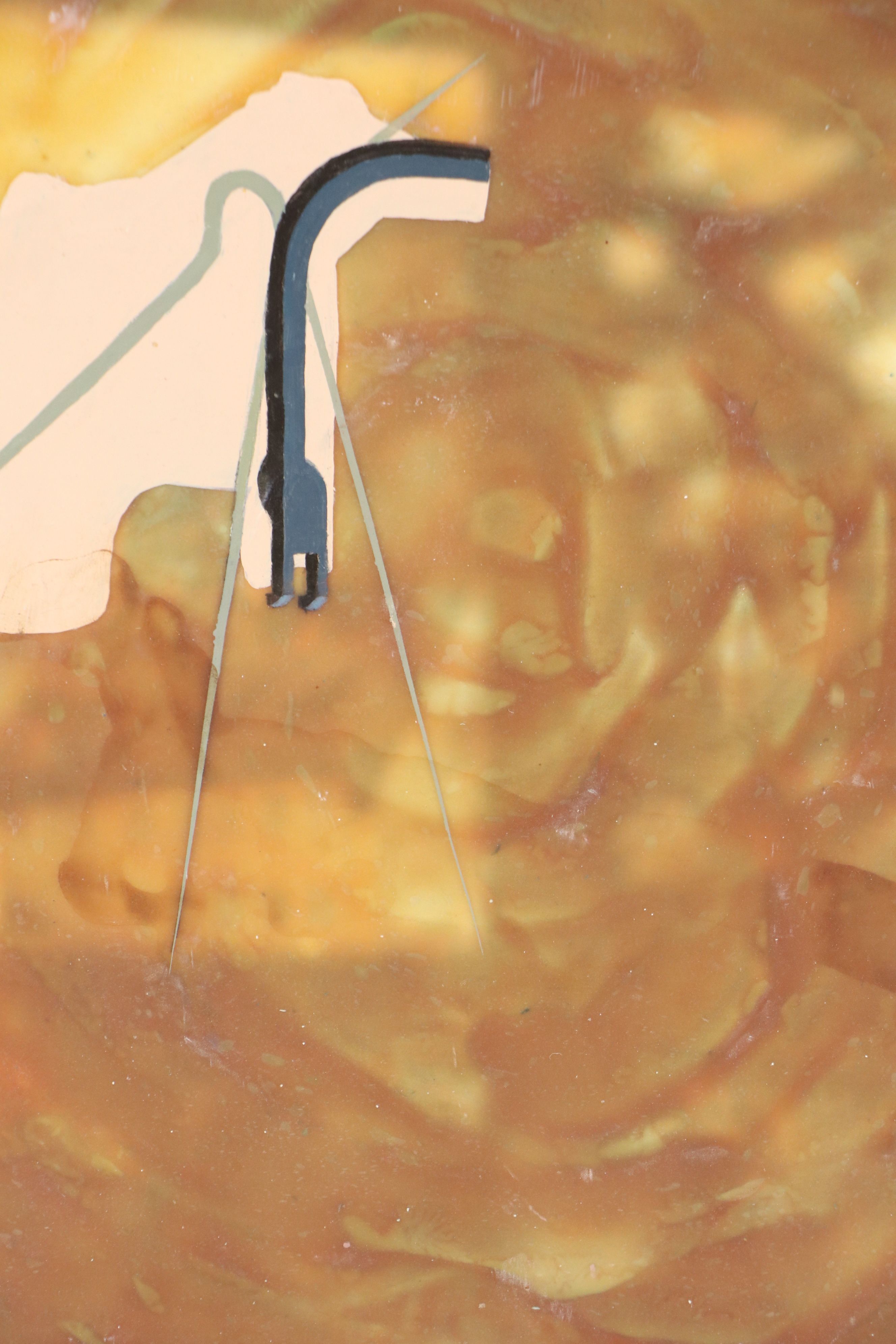 Chris Hoeting Abstract Mixed Media Painting, 21st Century