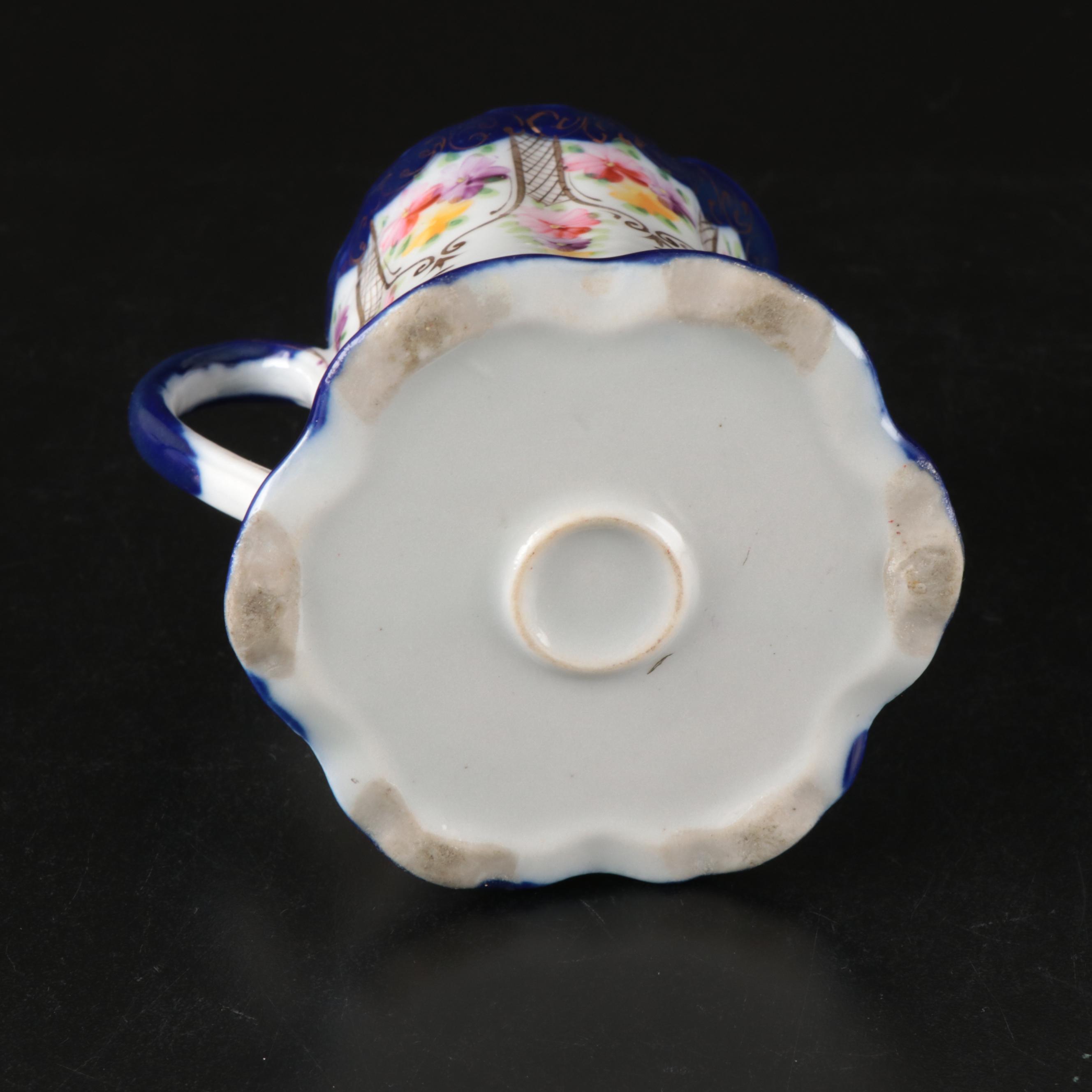 Porcelain "Goldfinch" Figure with McCoy Creamer and Other Décor