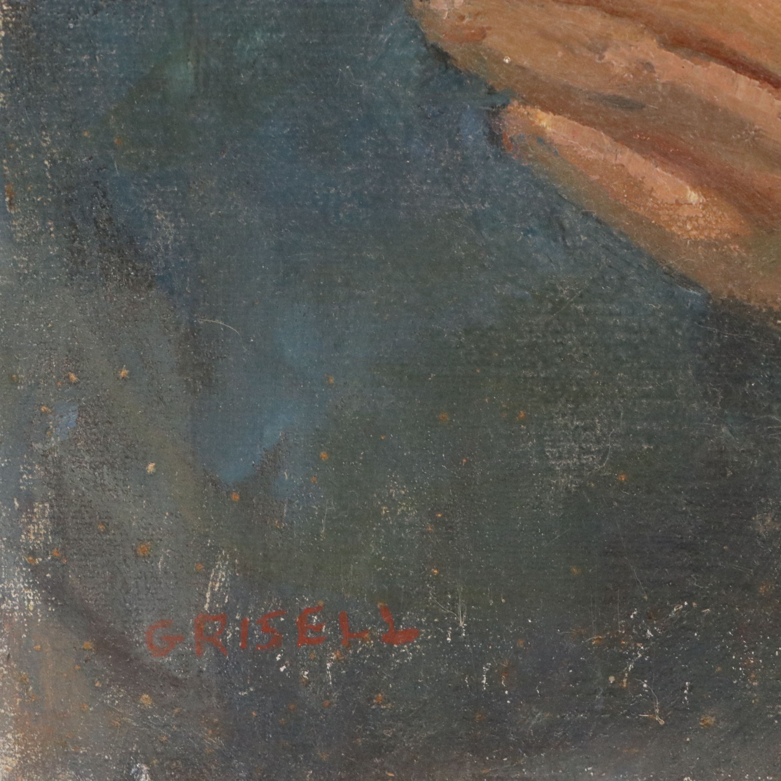 Susan Grisell Portrait Oil Painting, Late 20th Century