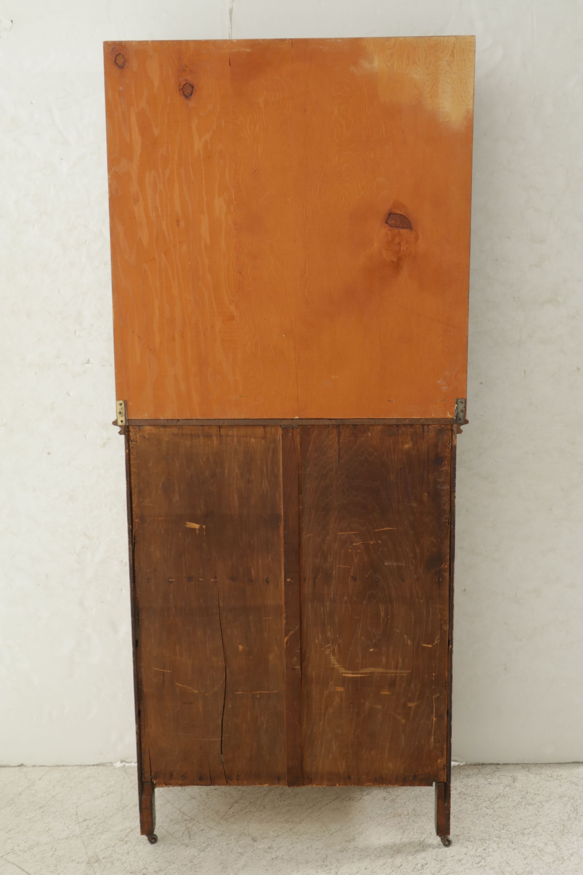 Paint-Finished Fall-Front Desk with Matching Bookcase