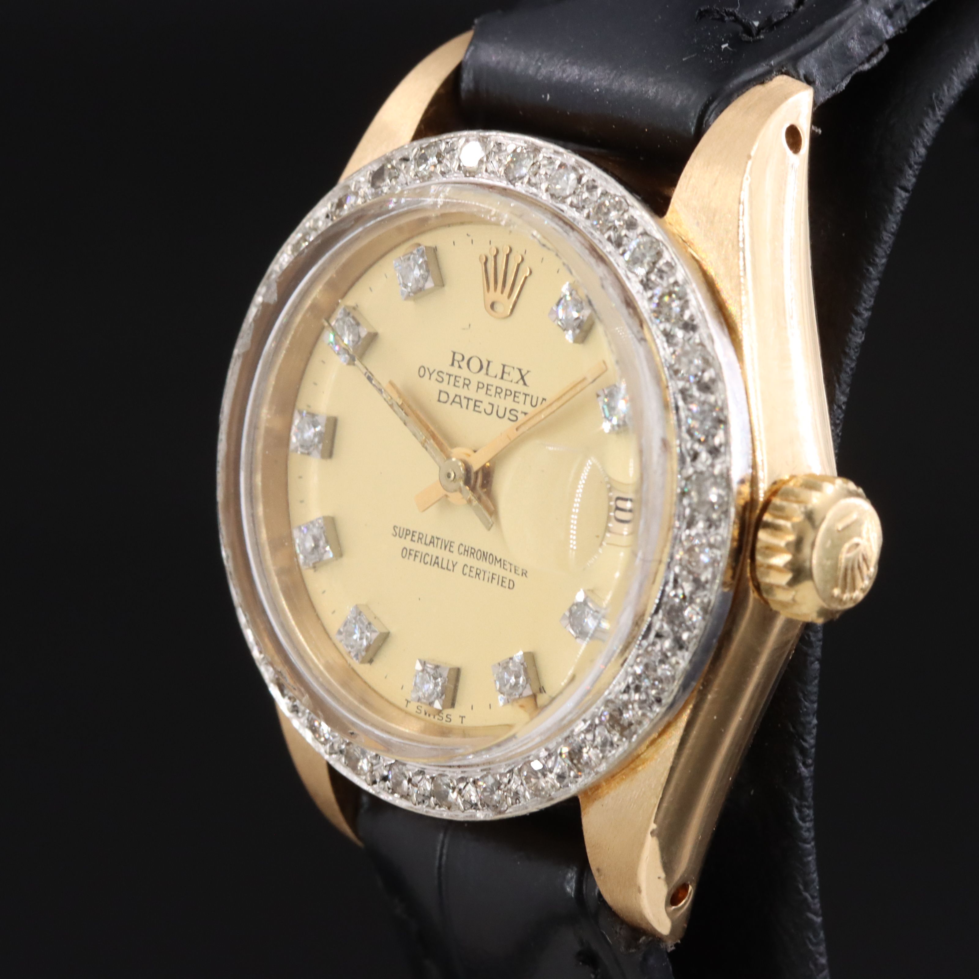 Rolex Datejust 6917 Custom Diamond Vintage Watch c.1982