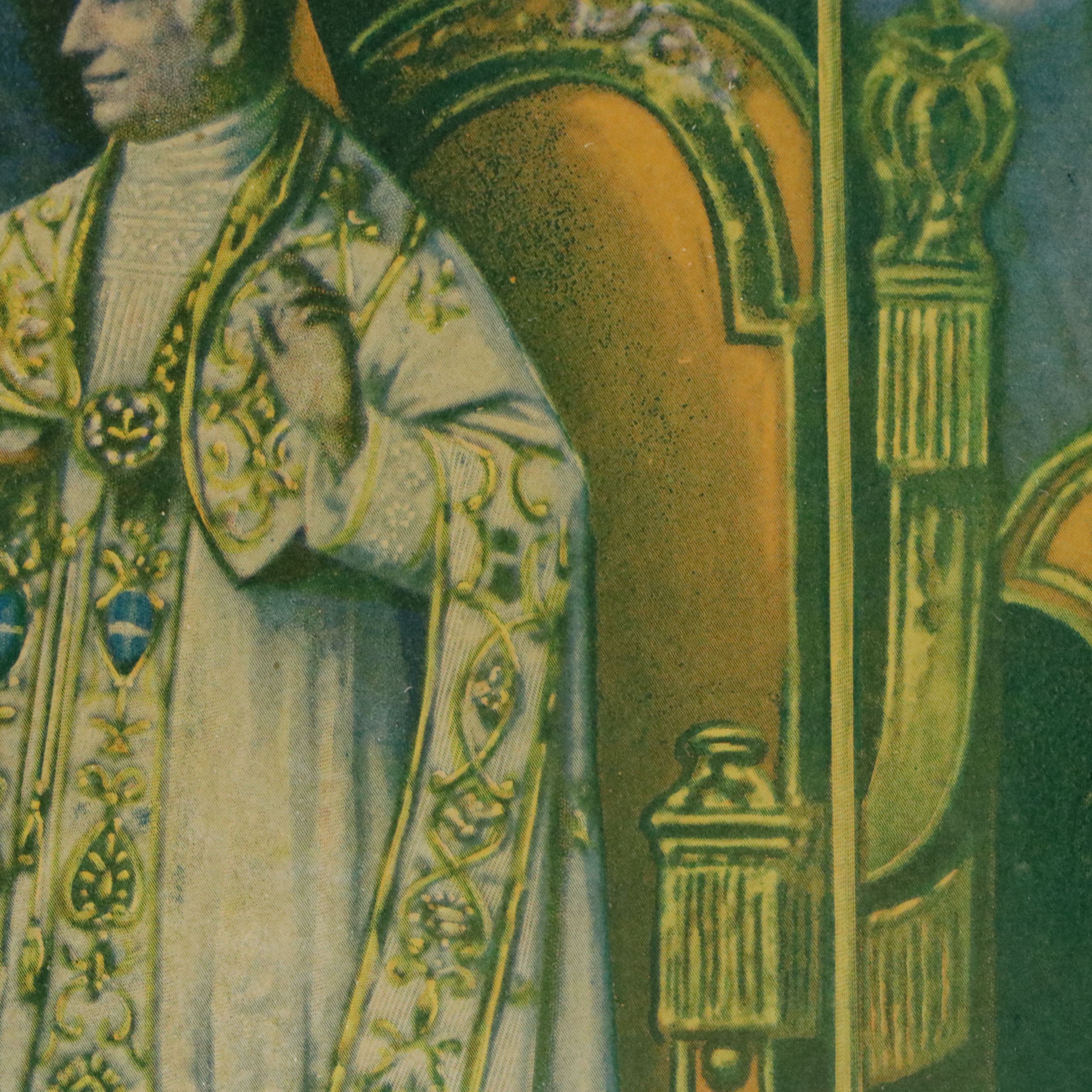 Reverse Glass Halftone of Pope Leo XIII, Circa 1900