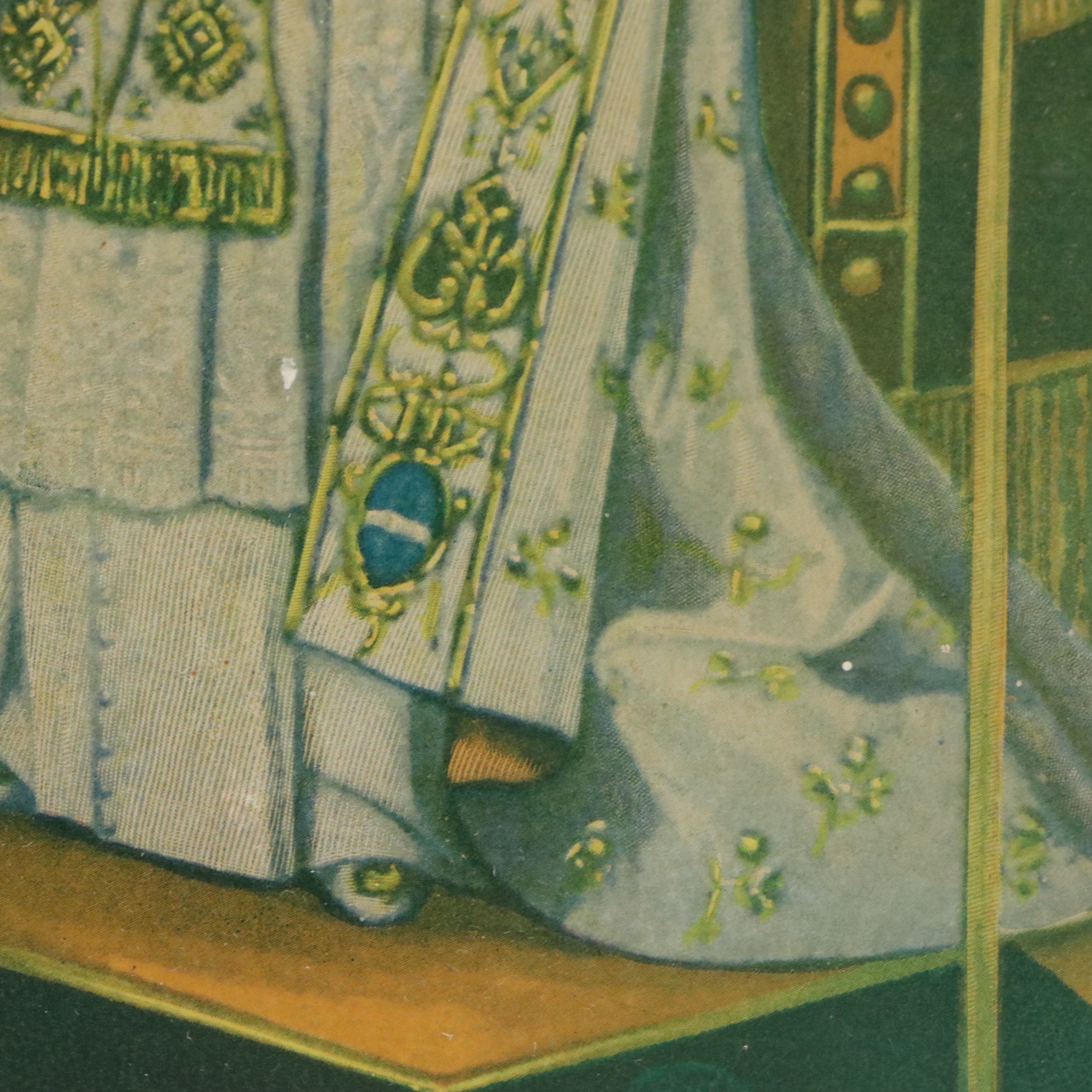 Reverse Glass Halftone of Pope Leo XIII, Circa 1900