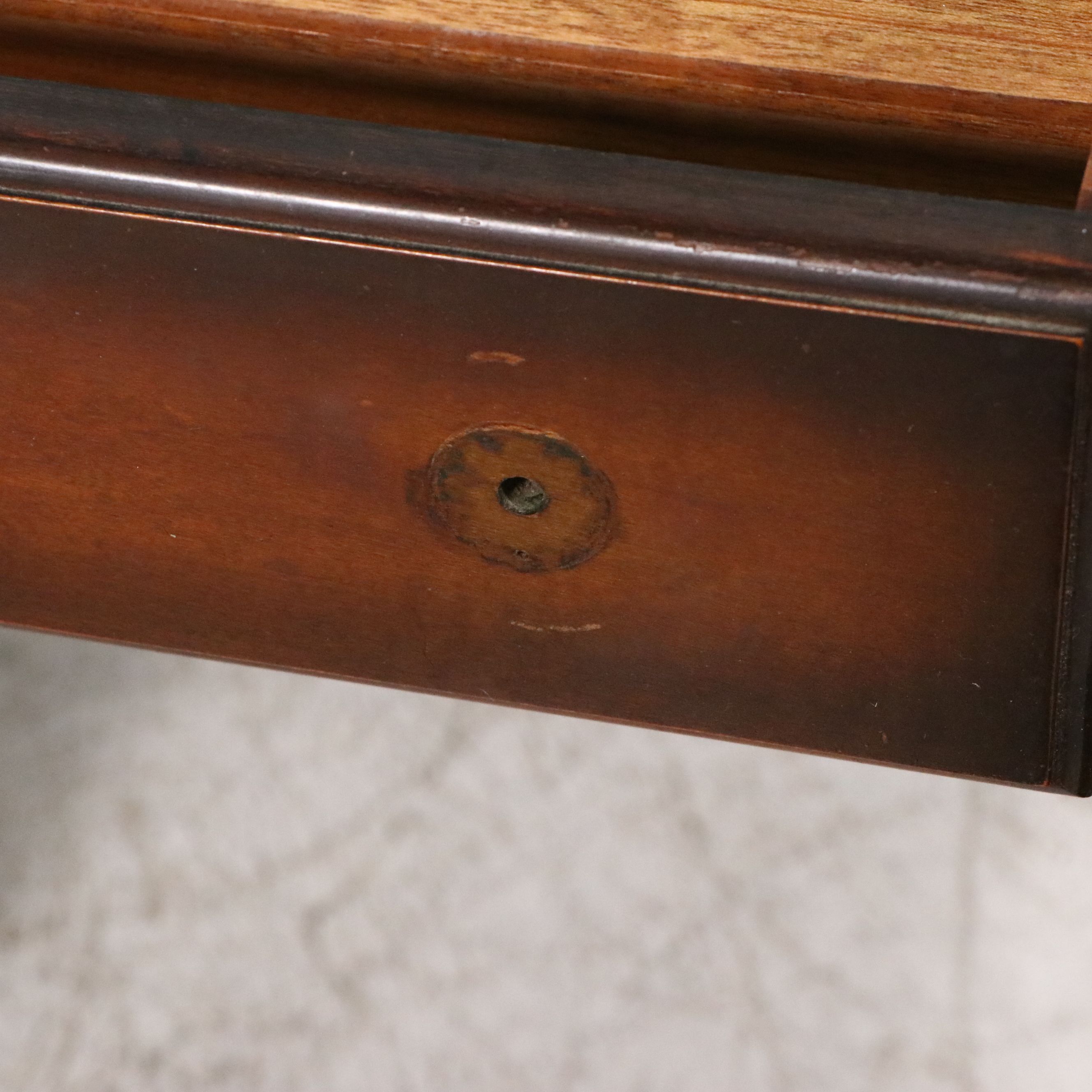 Al. Carlson Mfg. Co. Art Deco Walnut Vanity with Mirror, Early 20th Century