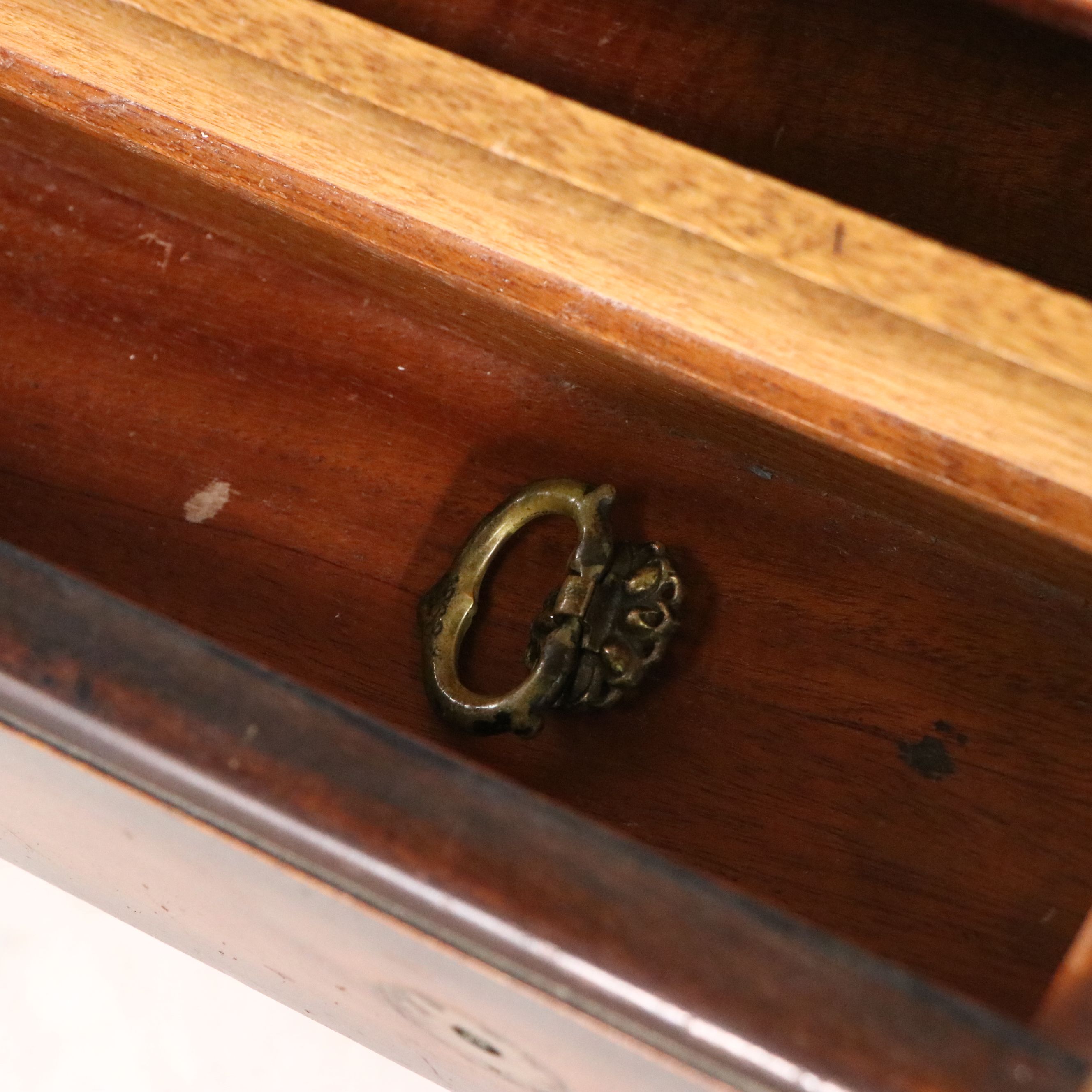 Al. Carlson Mfg. Co. Art Deco Walnut Vanity with Mirror, Early 20th Century