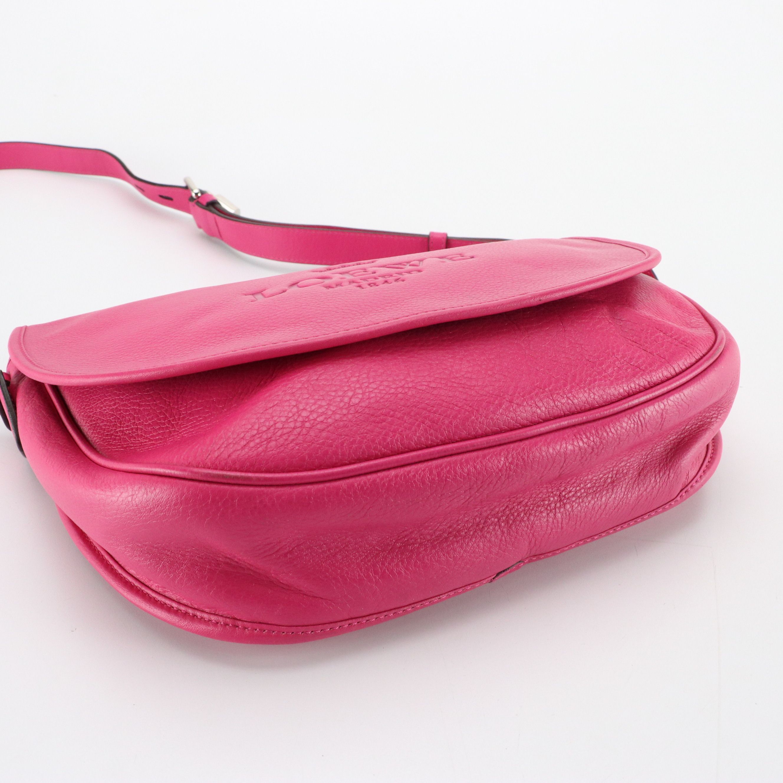 Loewe Pink Leather Heritage Messenger Shoulder Bag