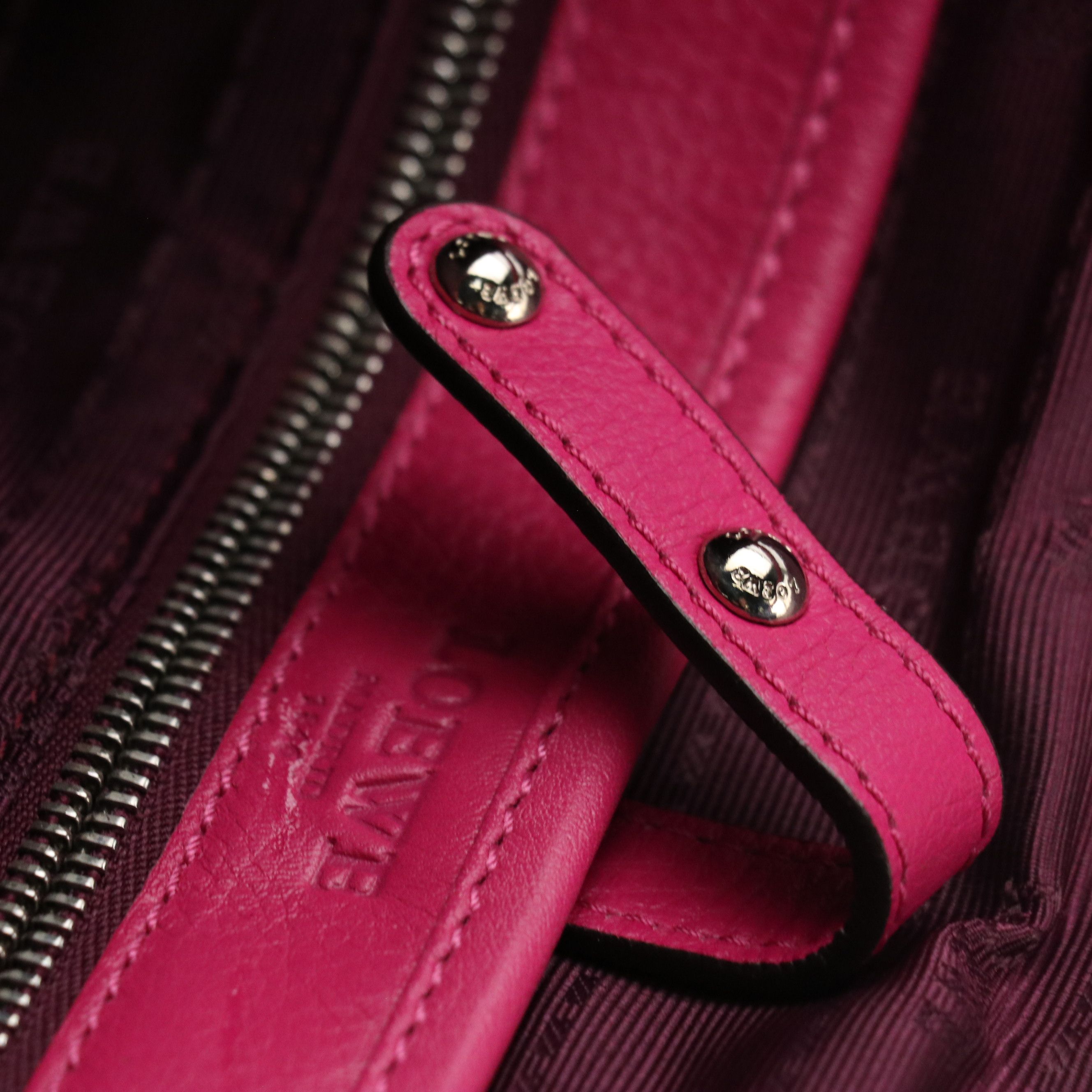 Loewe Pink Leather Heritage Messenger Shoulder Bag