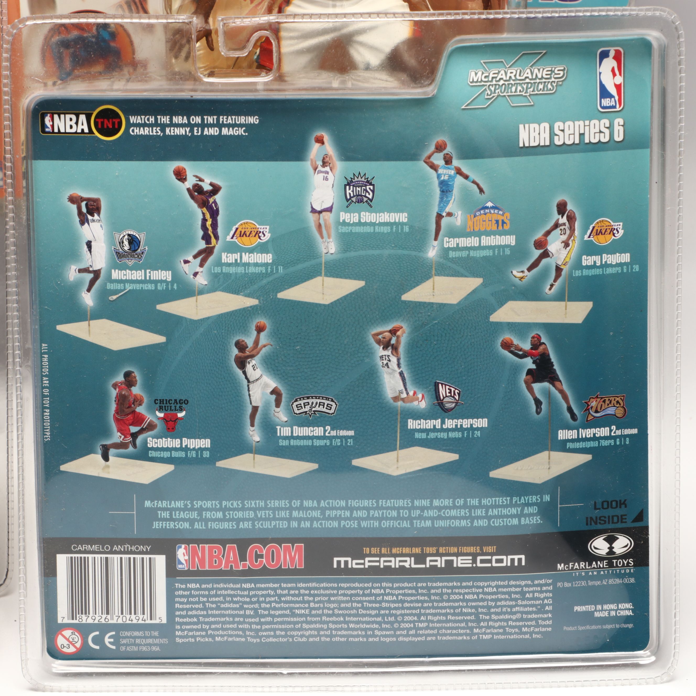 McFarlane Carmelo Anthony, Chris Webber, Mike Bibby and Other Action Figures
