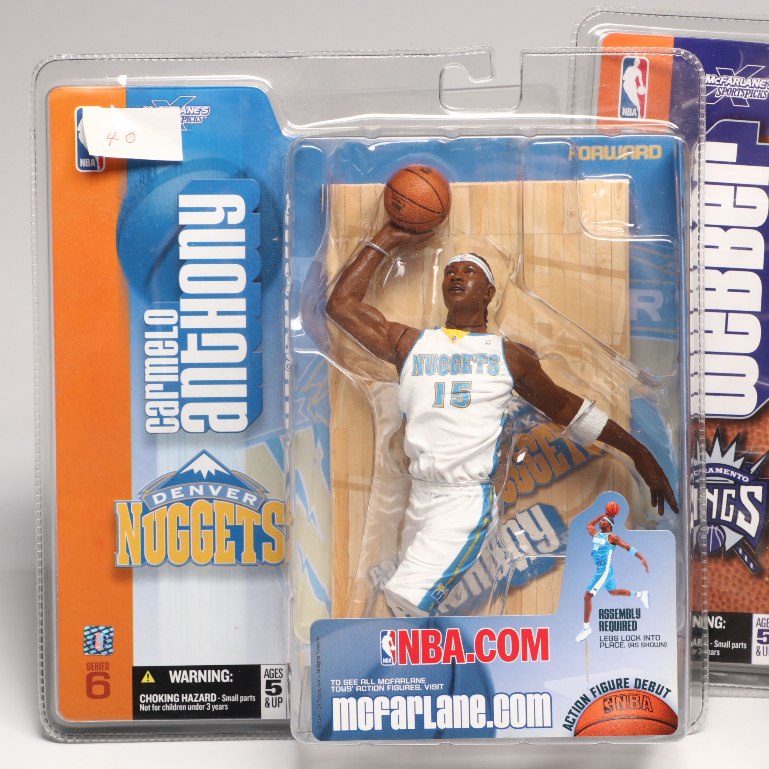 McFarlane Carmelo Anthony, Chris Webber, Mike Bibby and Other Action Figures