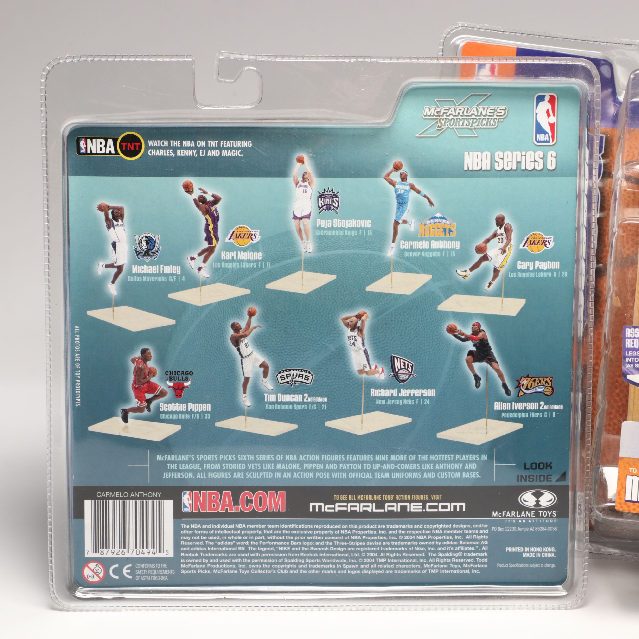 McFarlane Carmelo Anthony, Chris Webber, Mike Bibby and Other Action Figures
