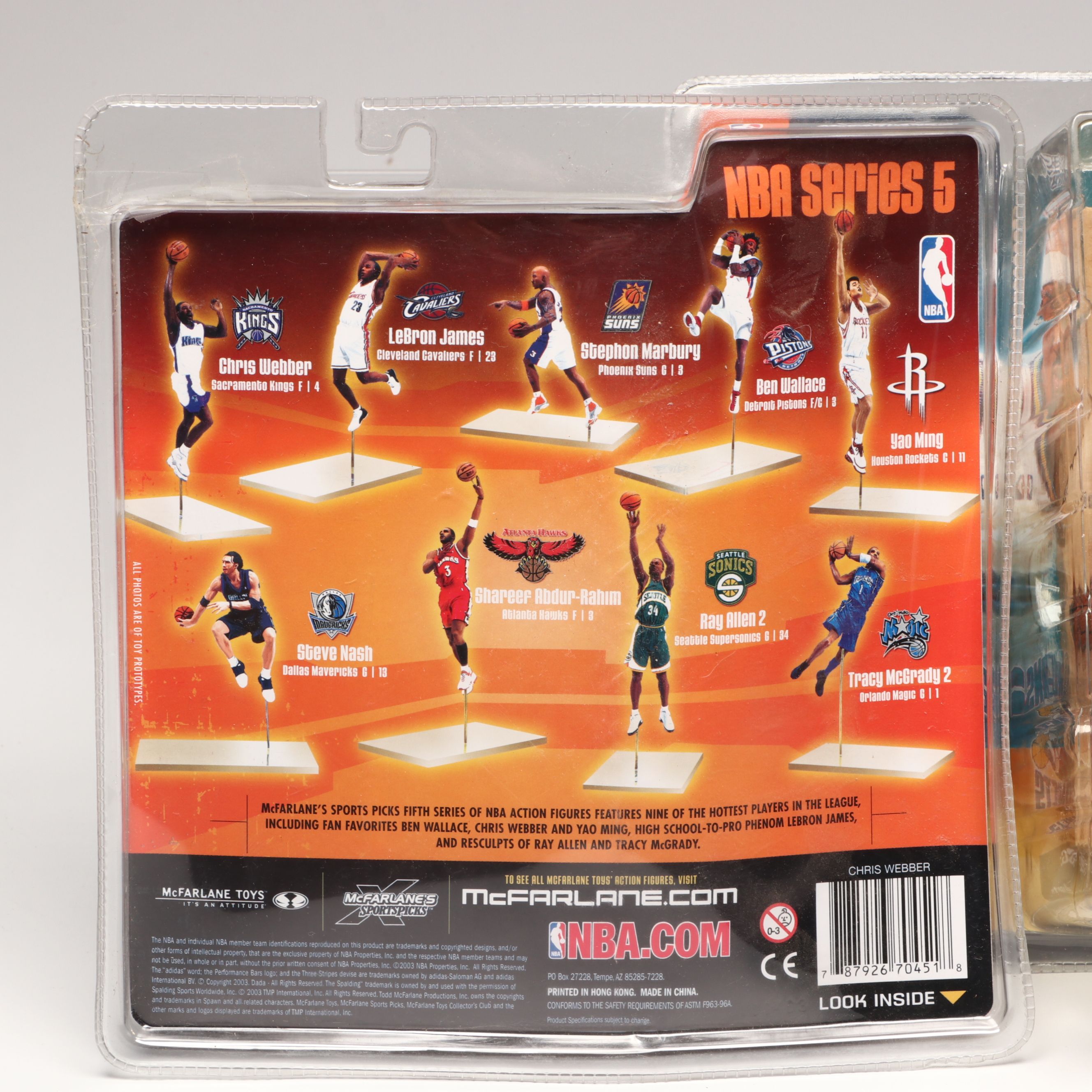 McFarlane Carmelo Anthony, Chris Webber, Mike Bibby and Other Action Figures