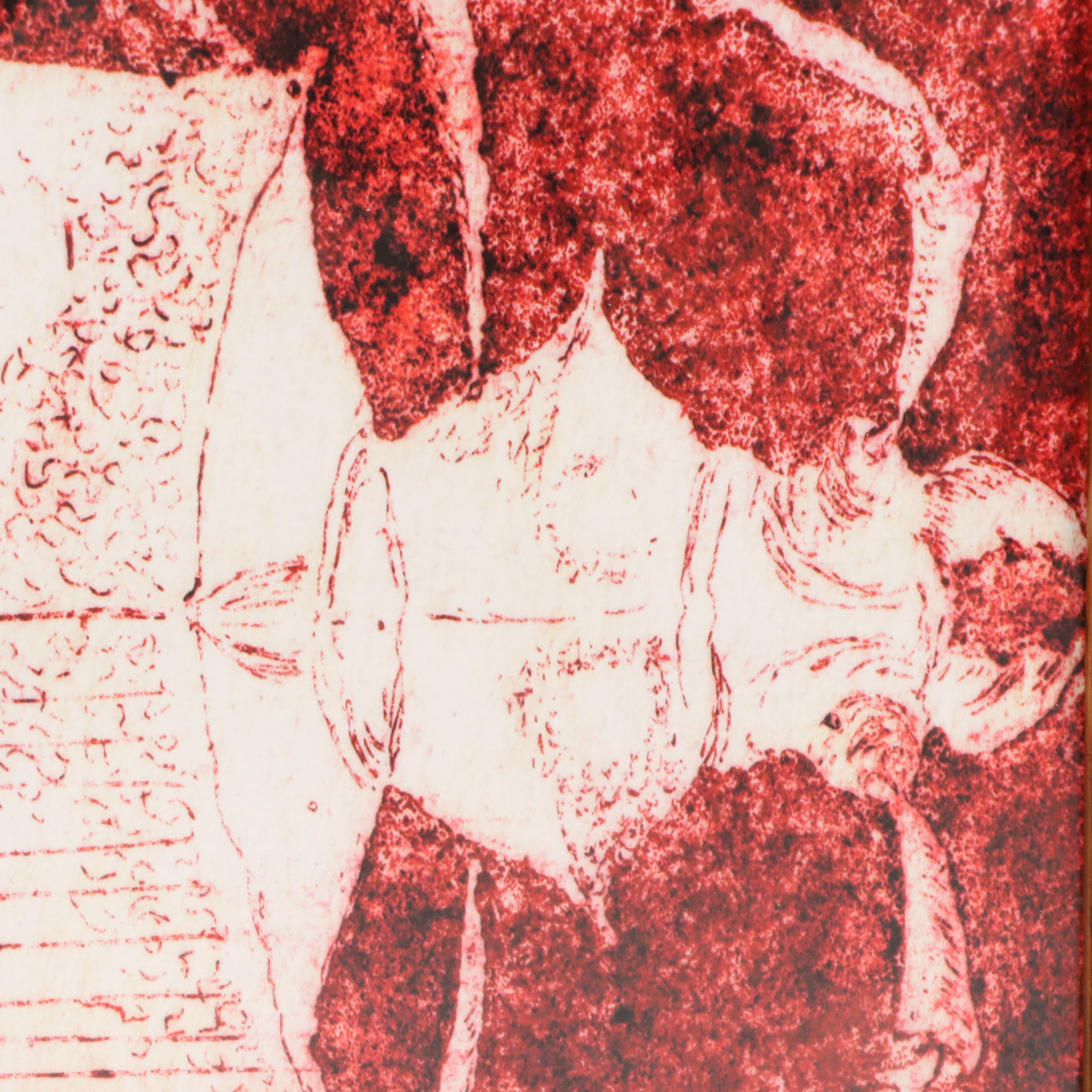 After Tenno Pent Sooster Offset Lithograph "White Beetle on Red," 21st Century