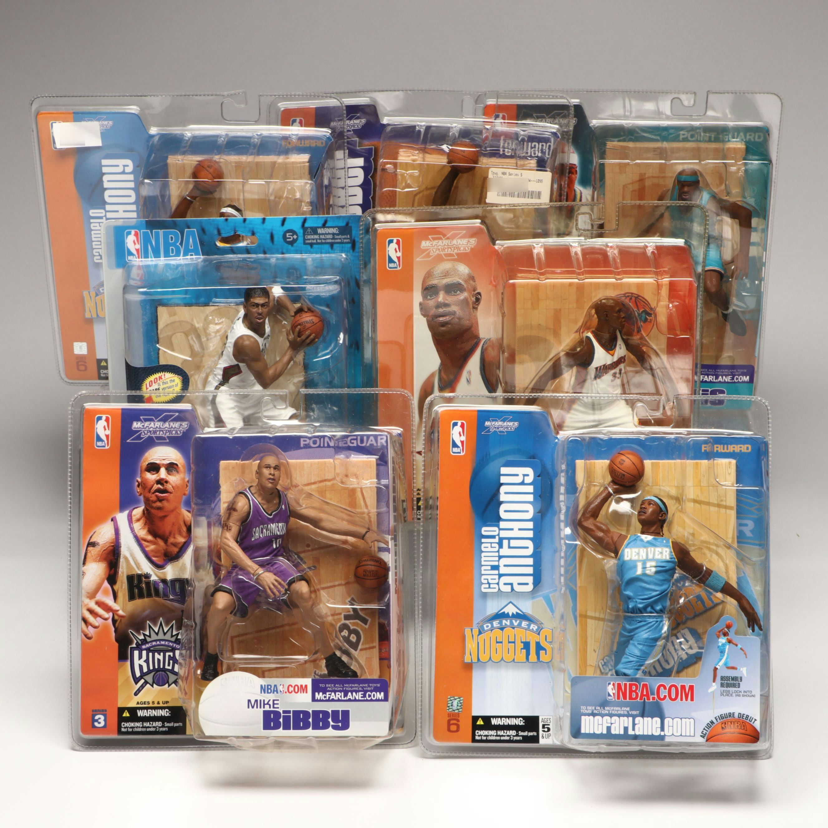 McFarlane Carmelo Anthony, Chris Webber, Mike Bibby and Other Action Figures