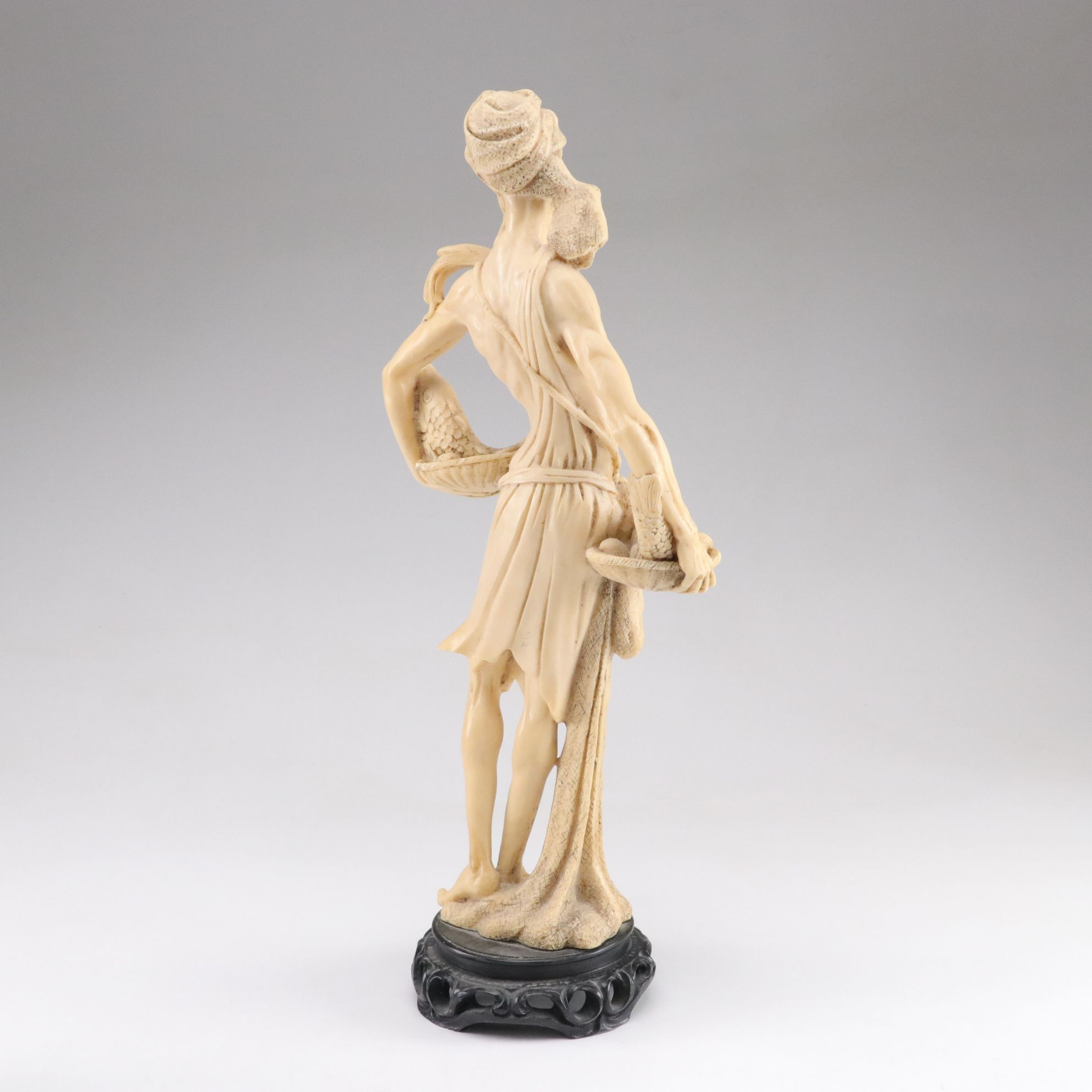 Pair of Chinese Fisherman Statues