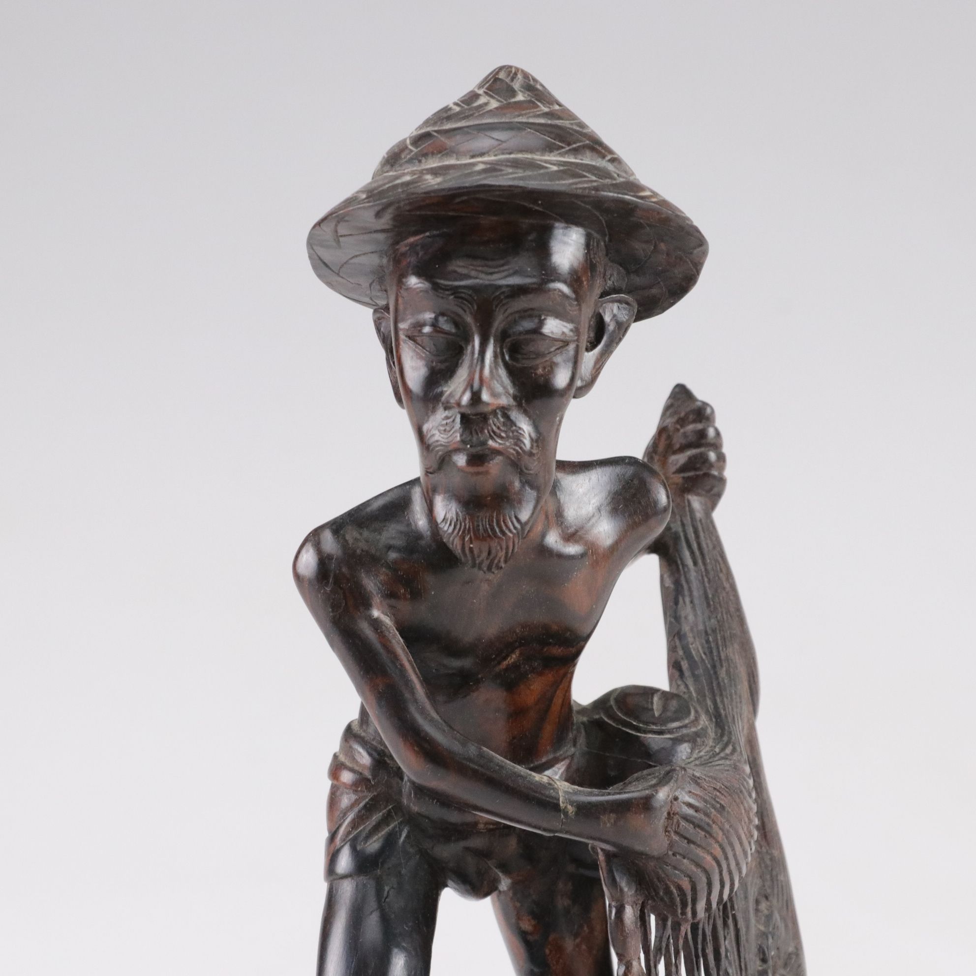 Pair of Chinese Fisherman Statues