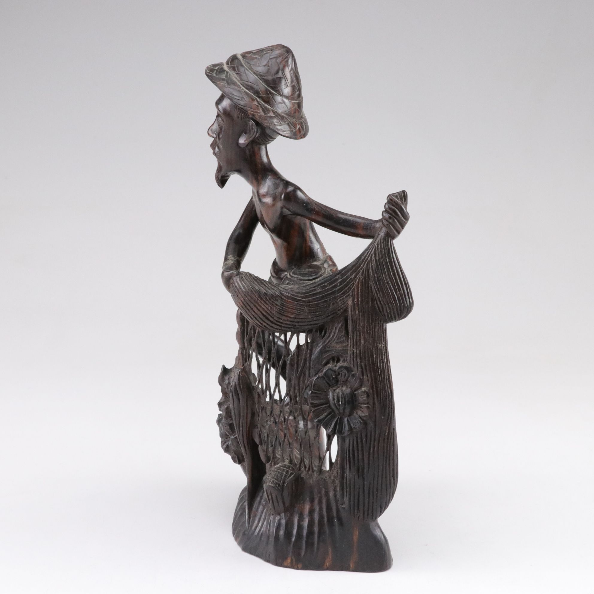 Pair of Chinese Fisherman Statues