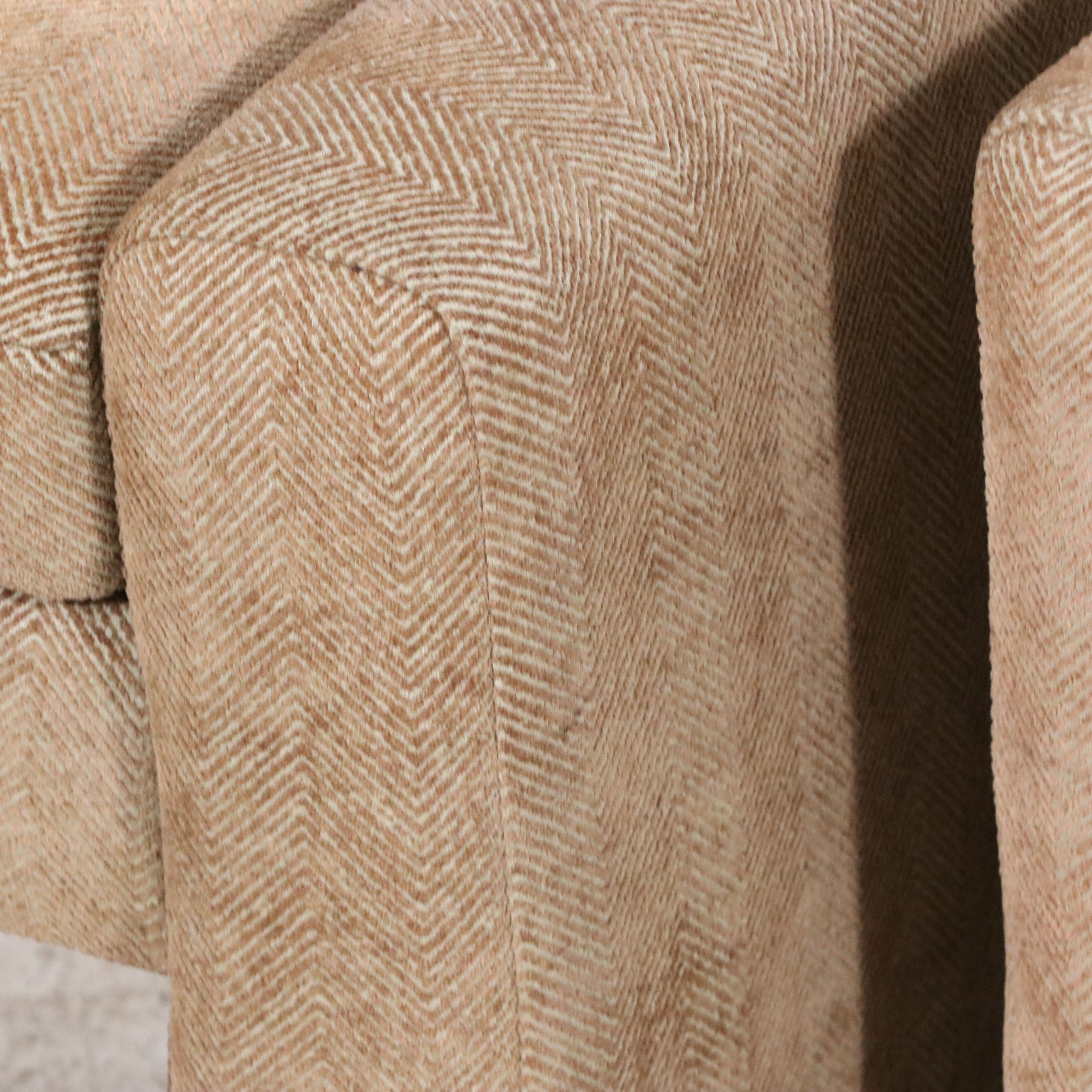 Pair of Fabric Upholstered Ottomans, Manner of Milo Baughman