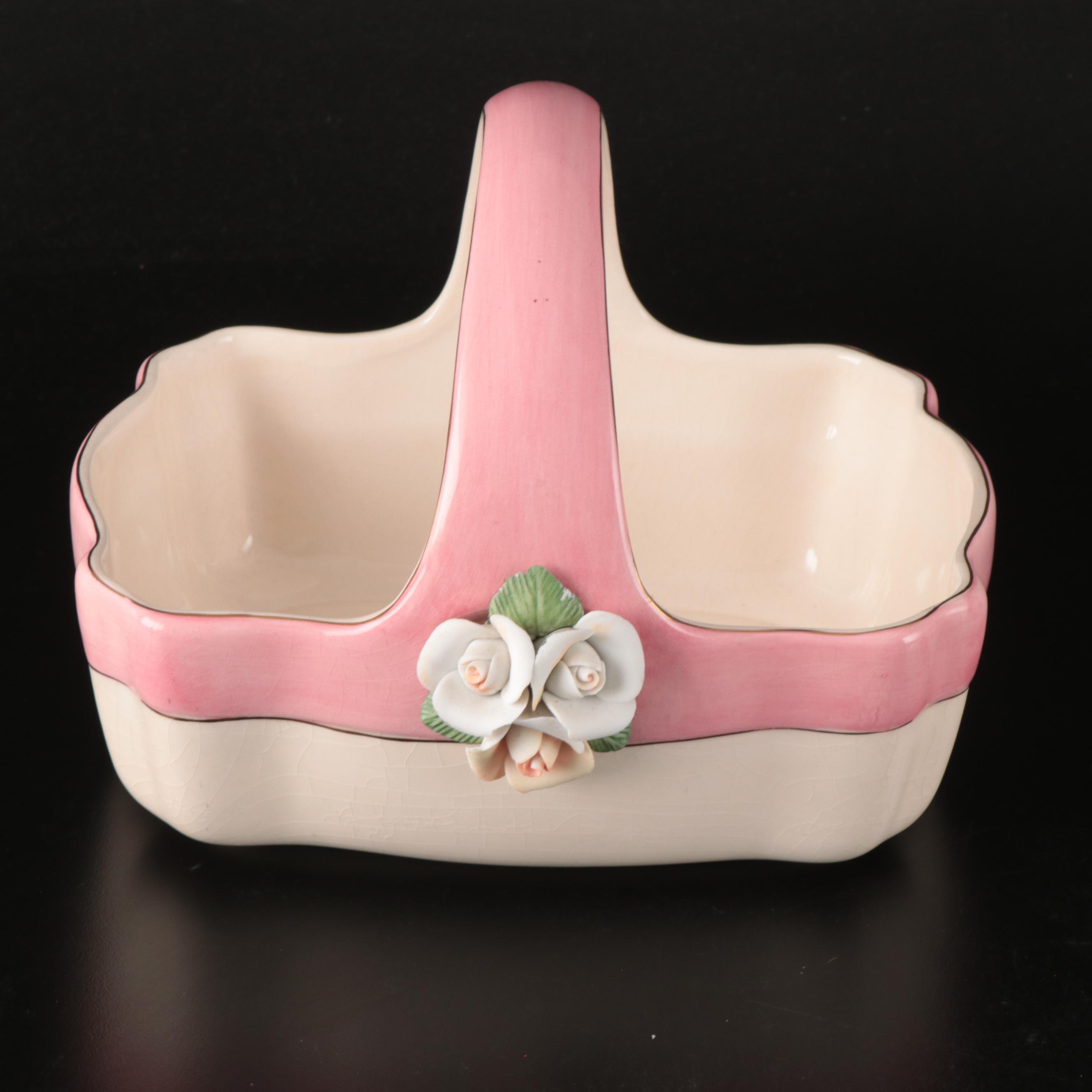 Anchor Hocking "Hobnail Pink" Plates with Iridescent Petal Serving Bowl and More