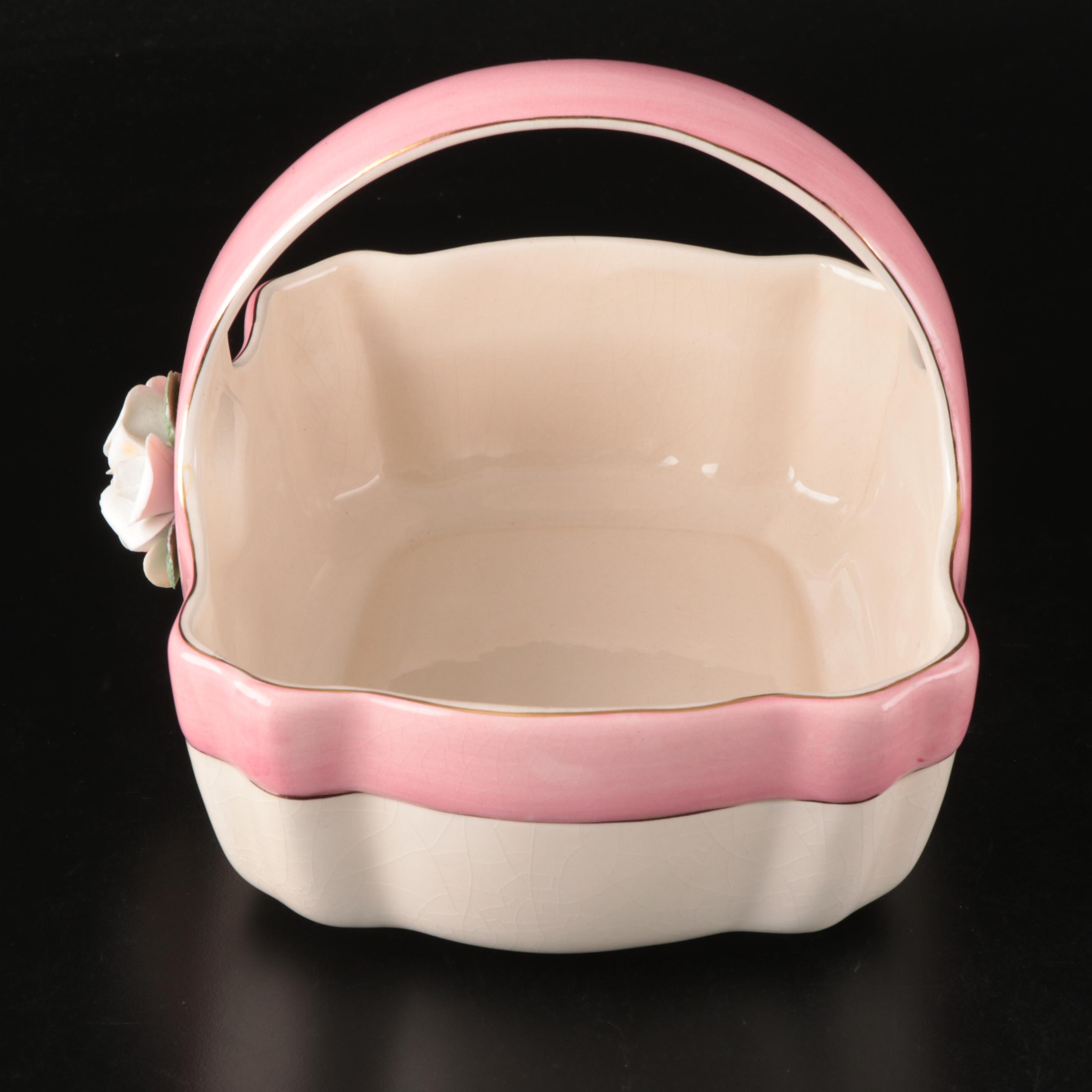 Anchor Hocking "Hobnail Pink" Plates with Iridescent Petal Serving Bowl and More