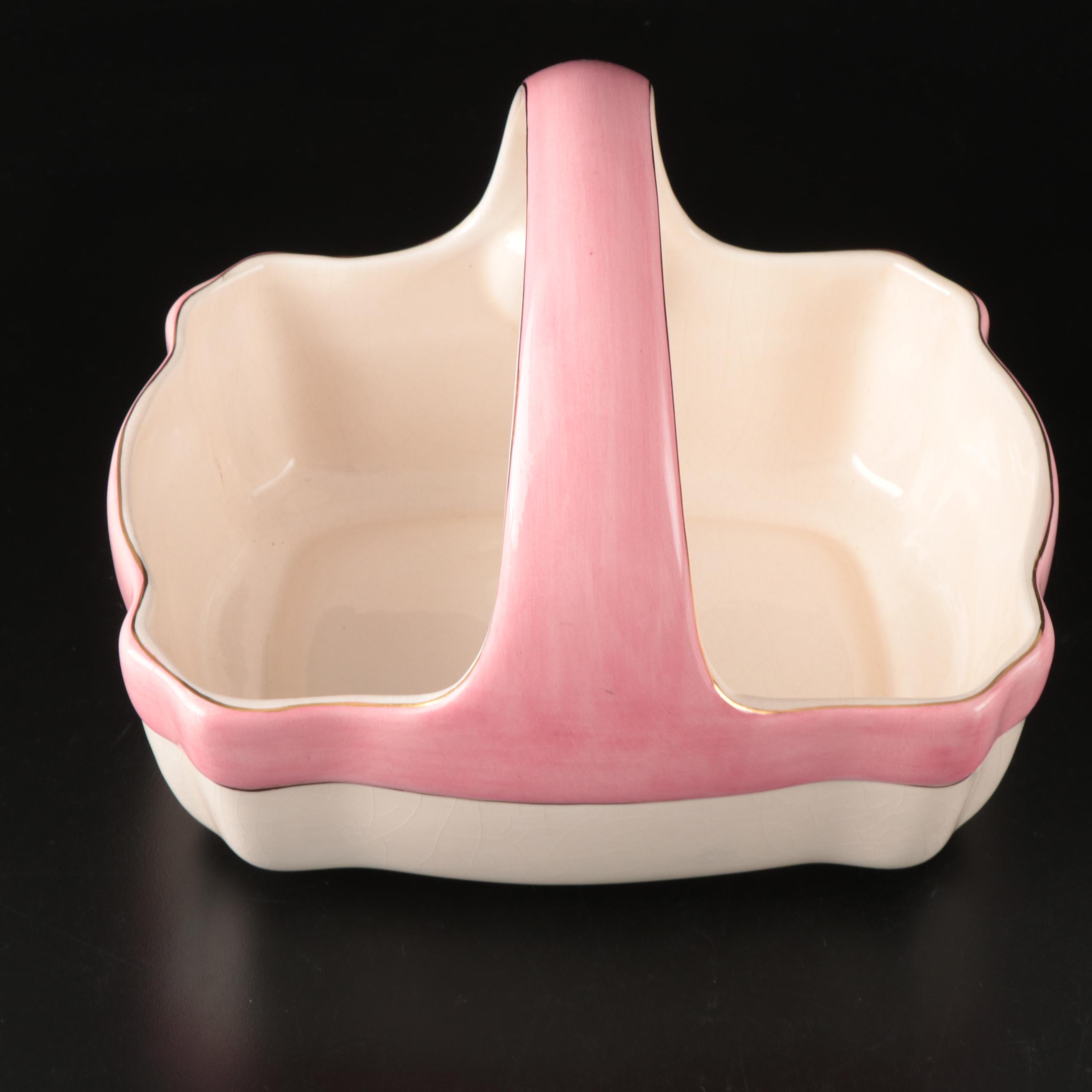 Anchor Hocking "Hobnail Pink" Plates with Iridescent Petal Serving Bowl and More