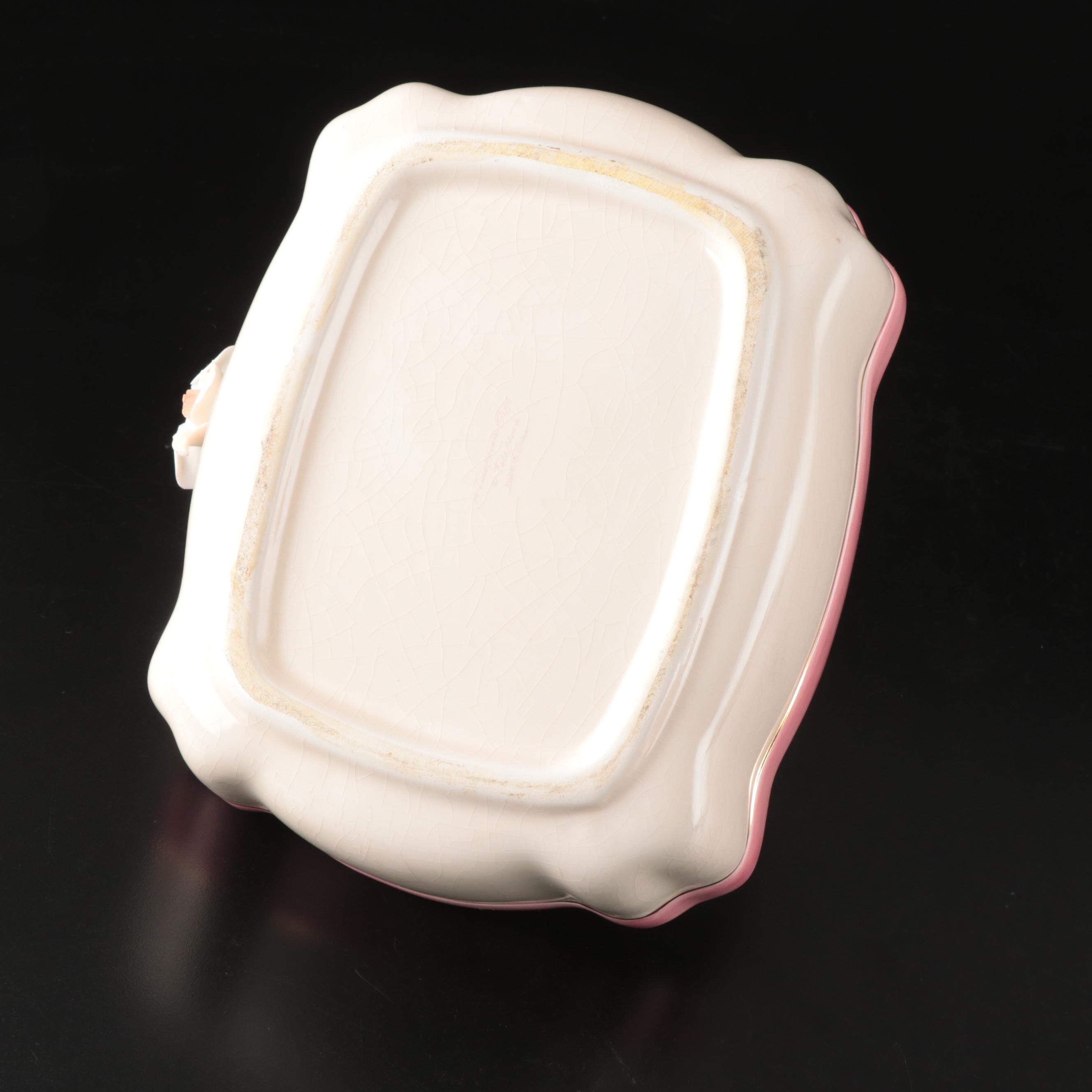 Anchor Hocking "Hobnail Pink" Plates with Iridescent Petal Serving Bowl and More