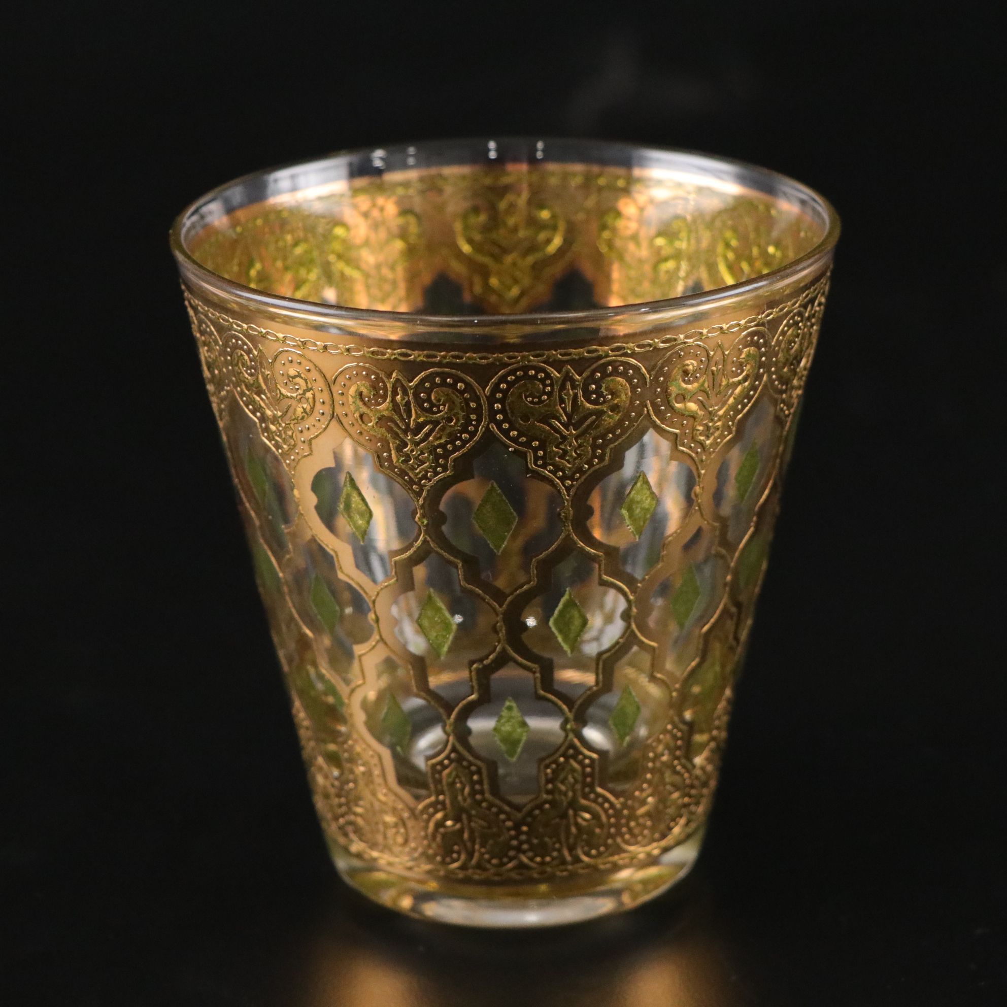 Culver "Valencia" Pitcher and Set of Flared Double Old Fashioned Glasses, 1960s