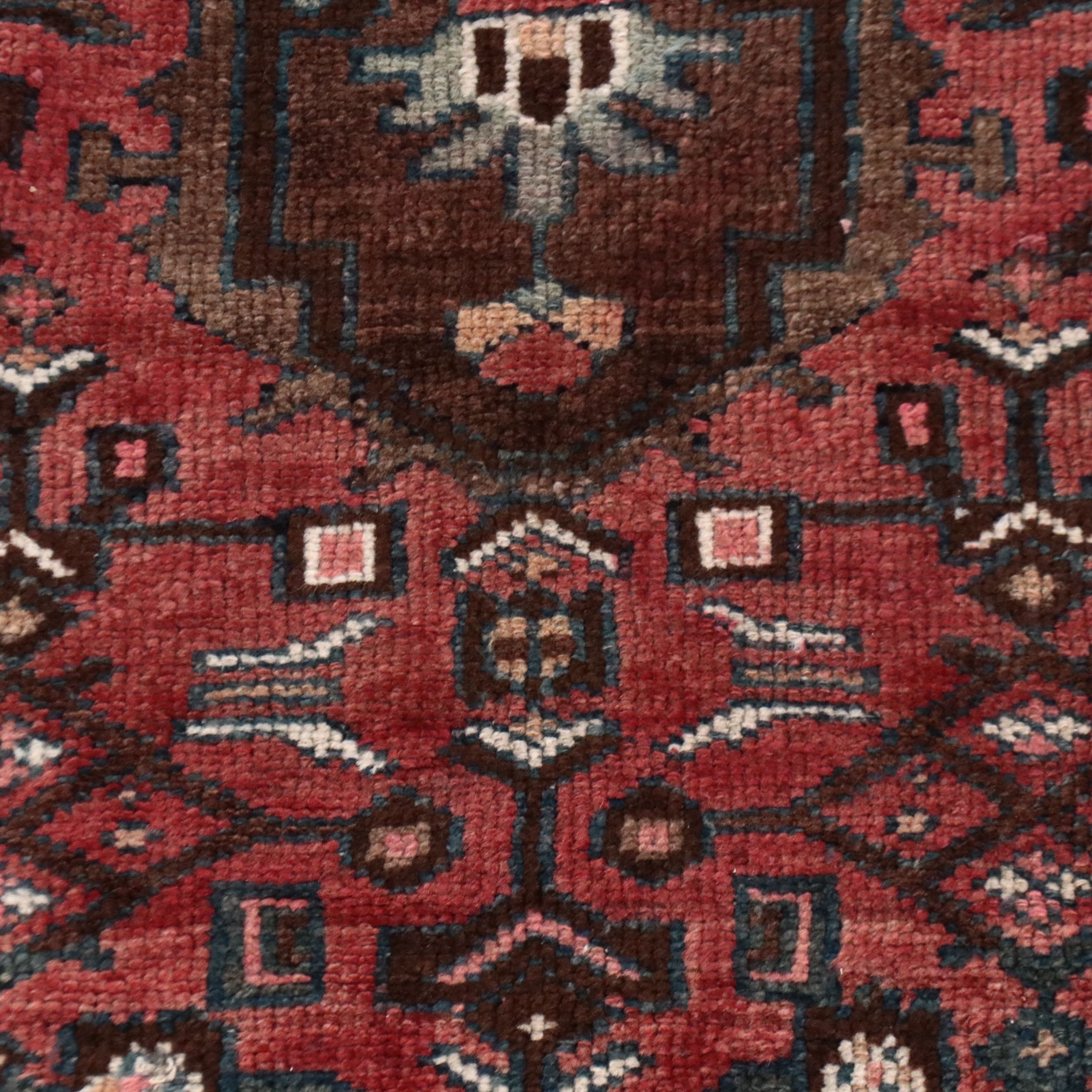 4'2 x 8'1 Hand-Knotted Persian Hamadan Area Rug