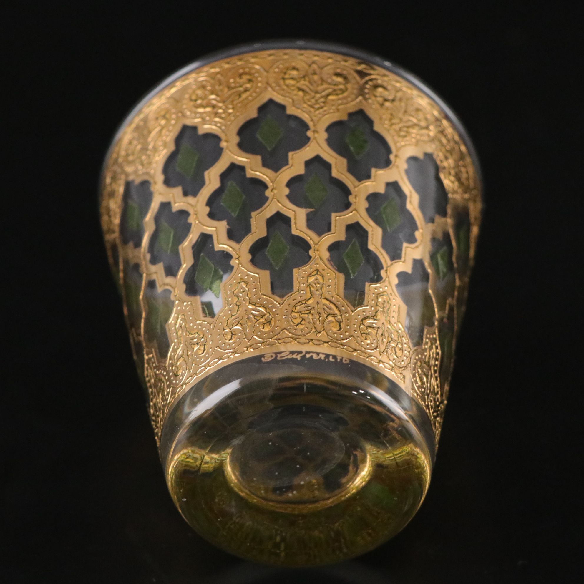 Culver "Valencia" Pitcher and Set of Flared Double Old Fashioned Glasses, 1960s