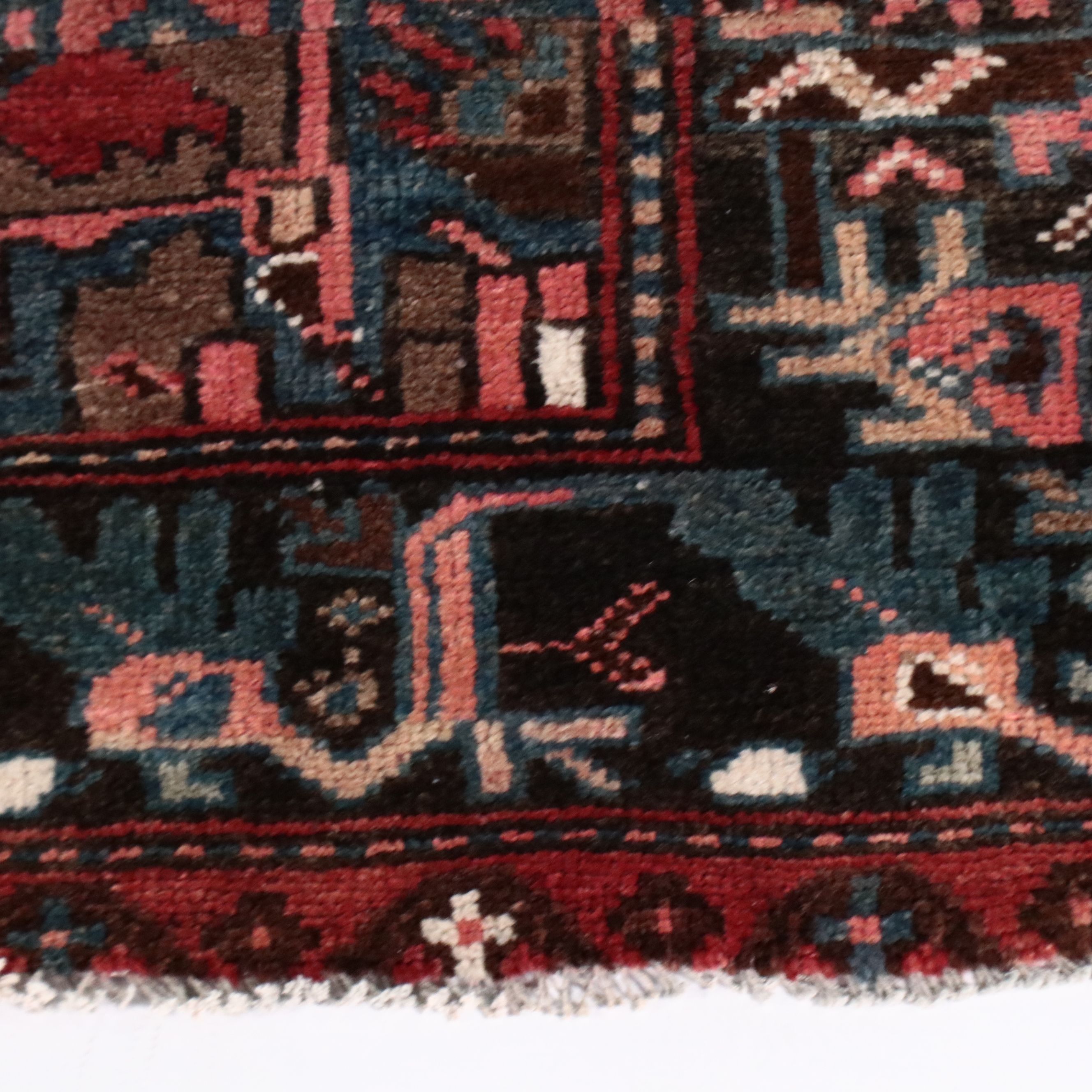 4'2 x 8'1 Hand-Knotted Persian Hamadan Area Rug