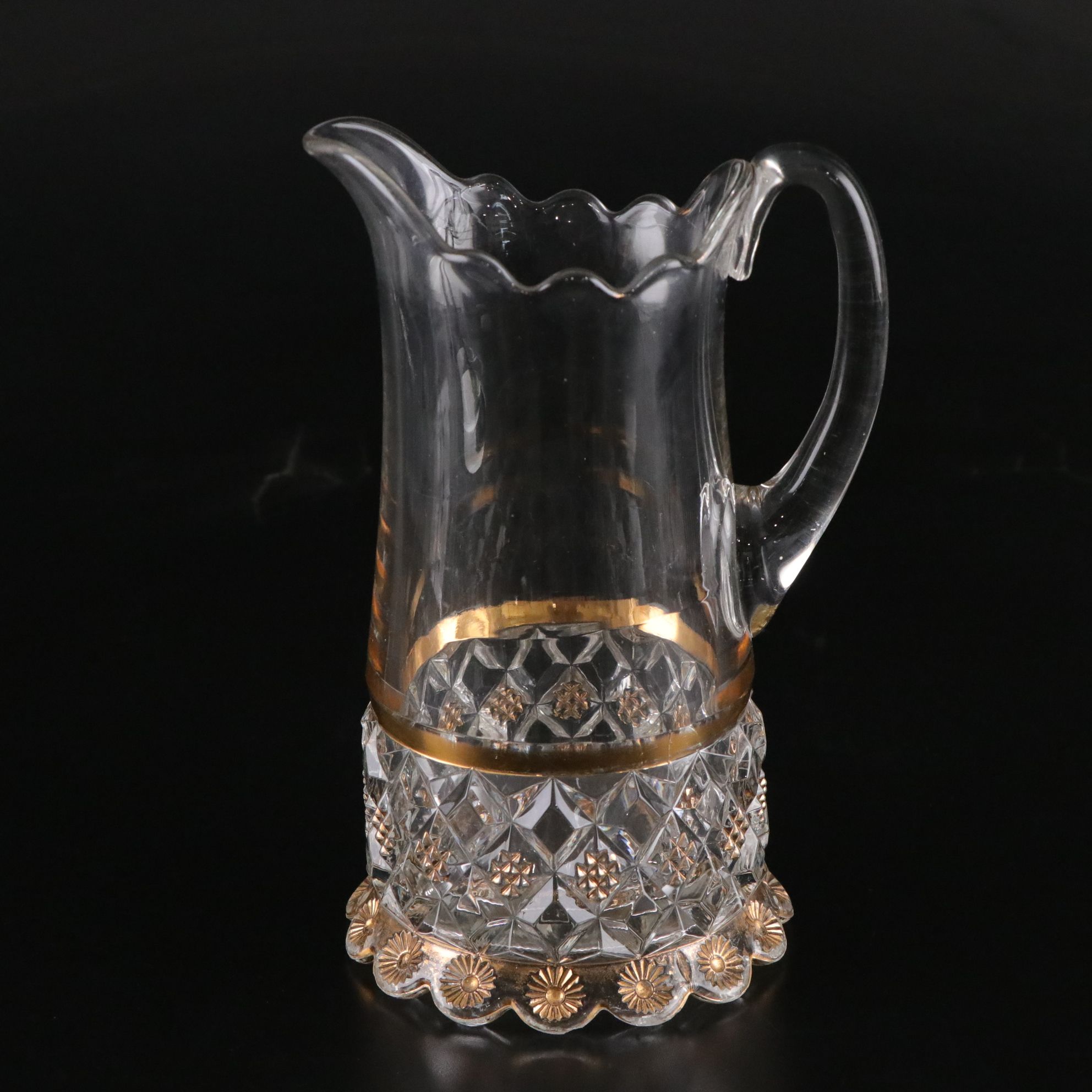 Culver "Valencia" Pitcher and Set of Flared Double Old Fashioned Glasses, 1960s
