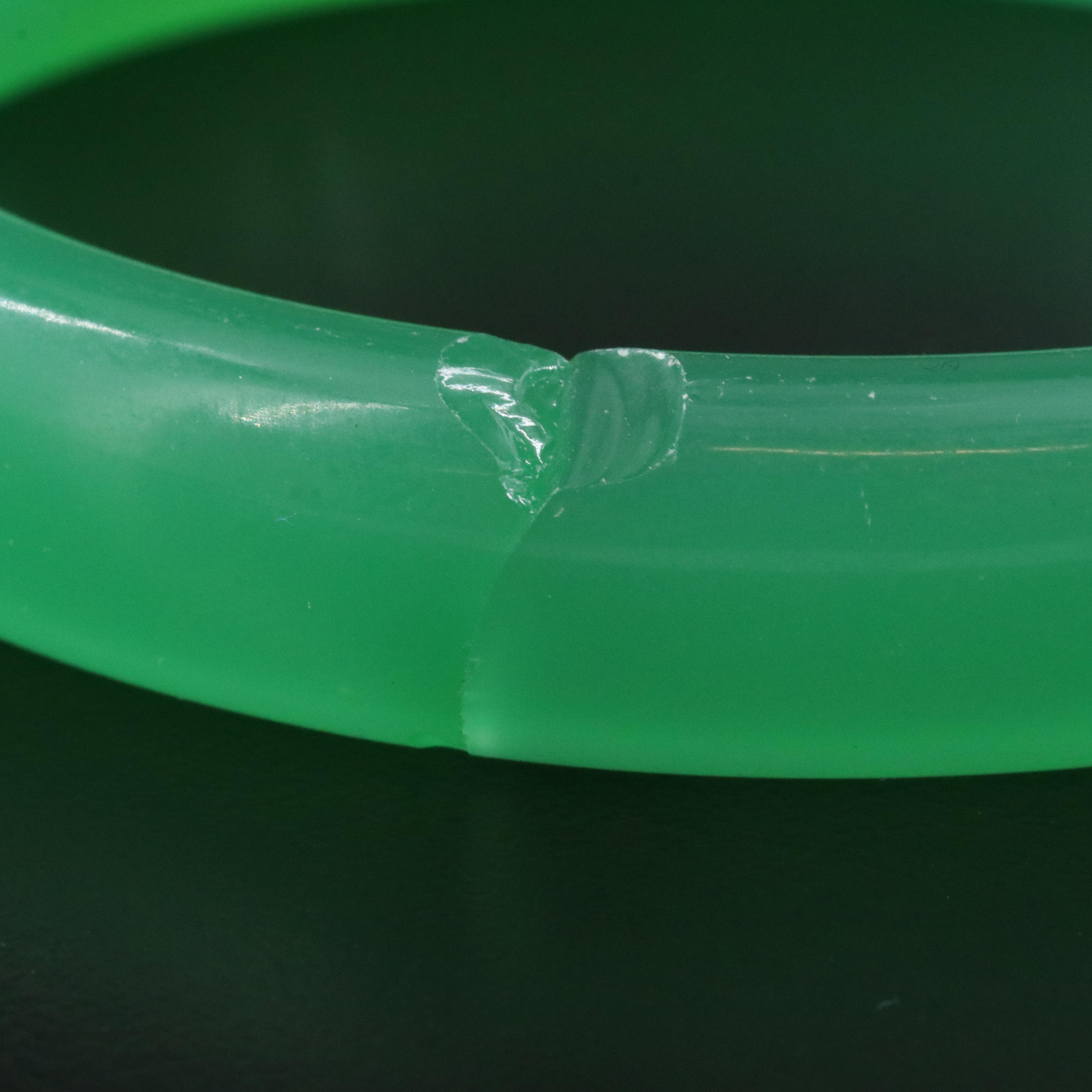 Calcite and Glass Bangle Bracelets