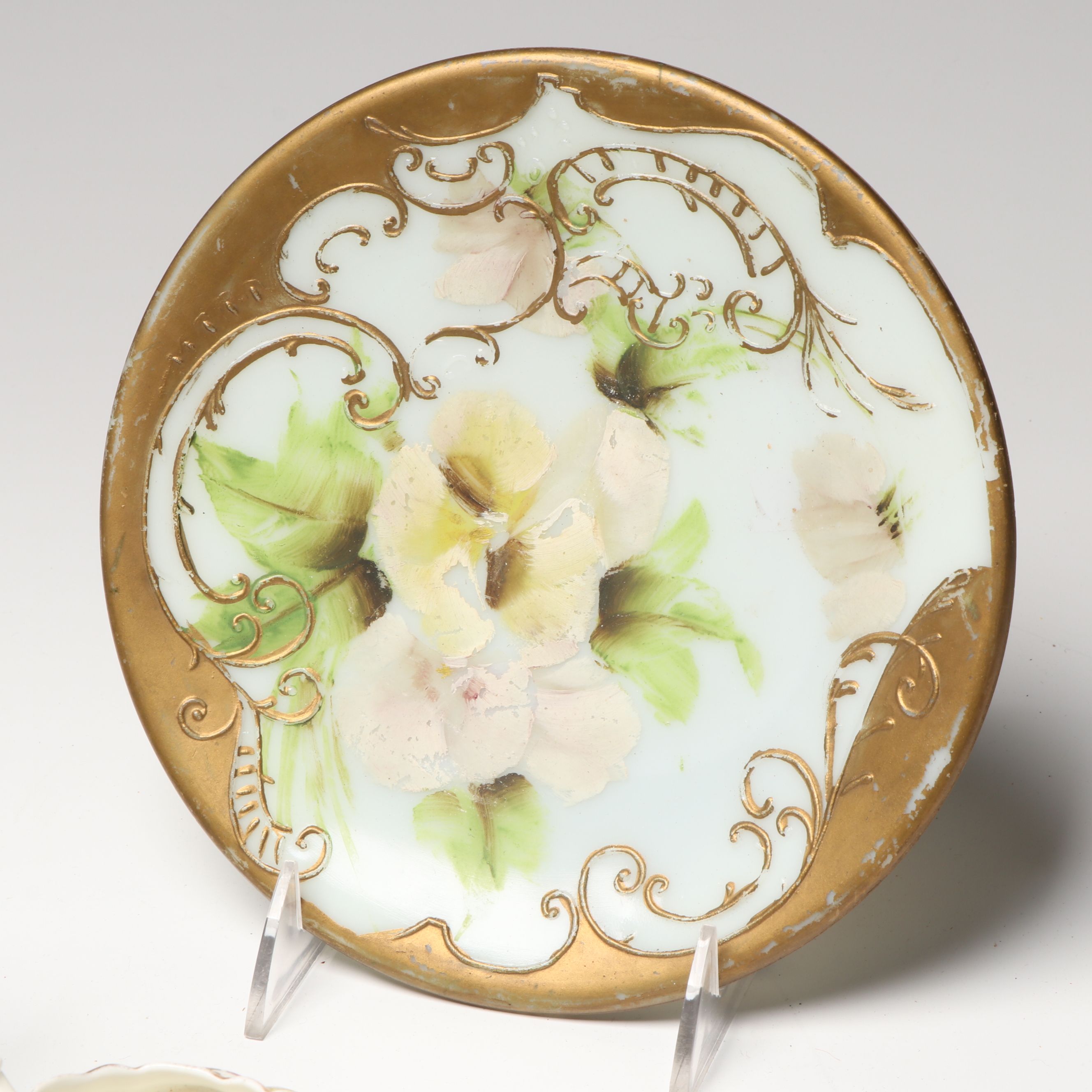 Belleek and Japanese Salt Cellars with Other Vintage Ceramic Table Accessories