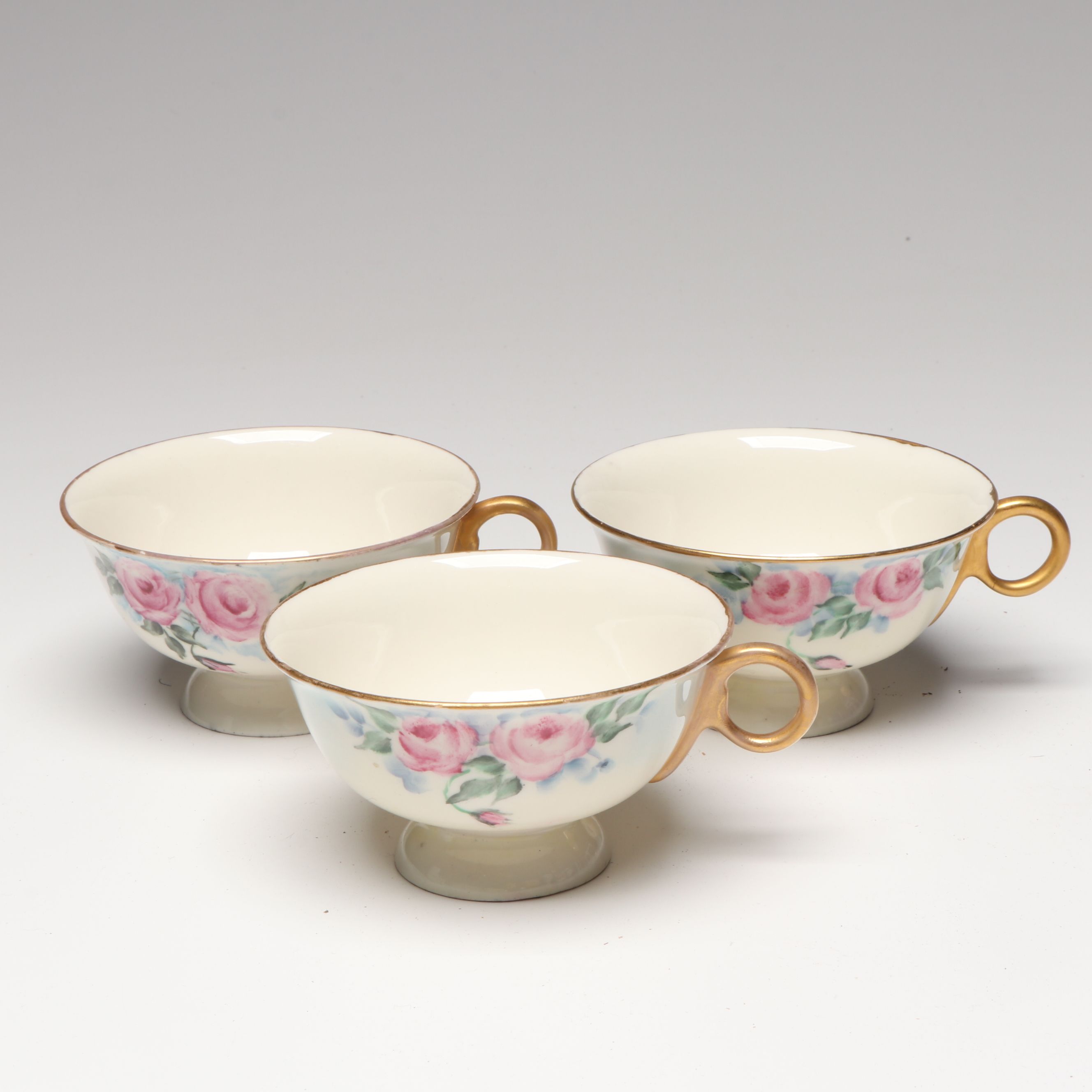 Belleek and Japanese Salt Cellars with Other Vintage Ceramic Table Accessories