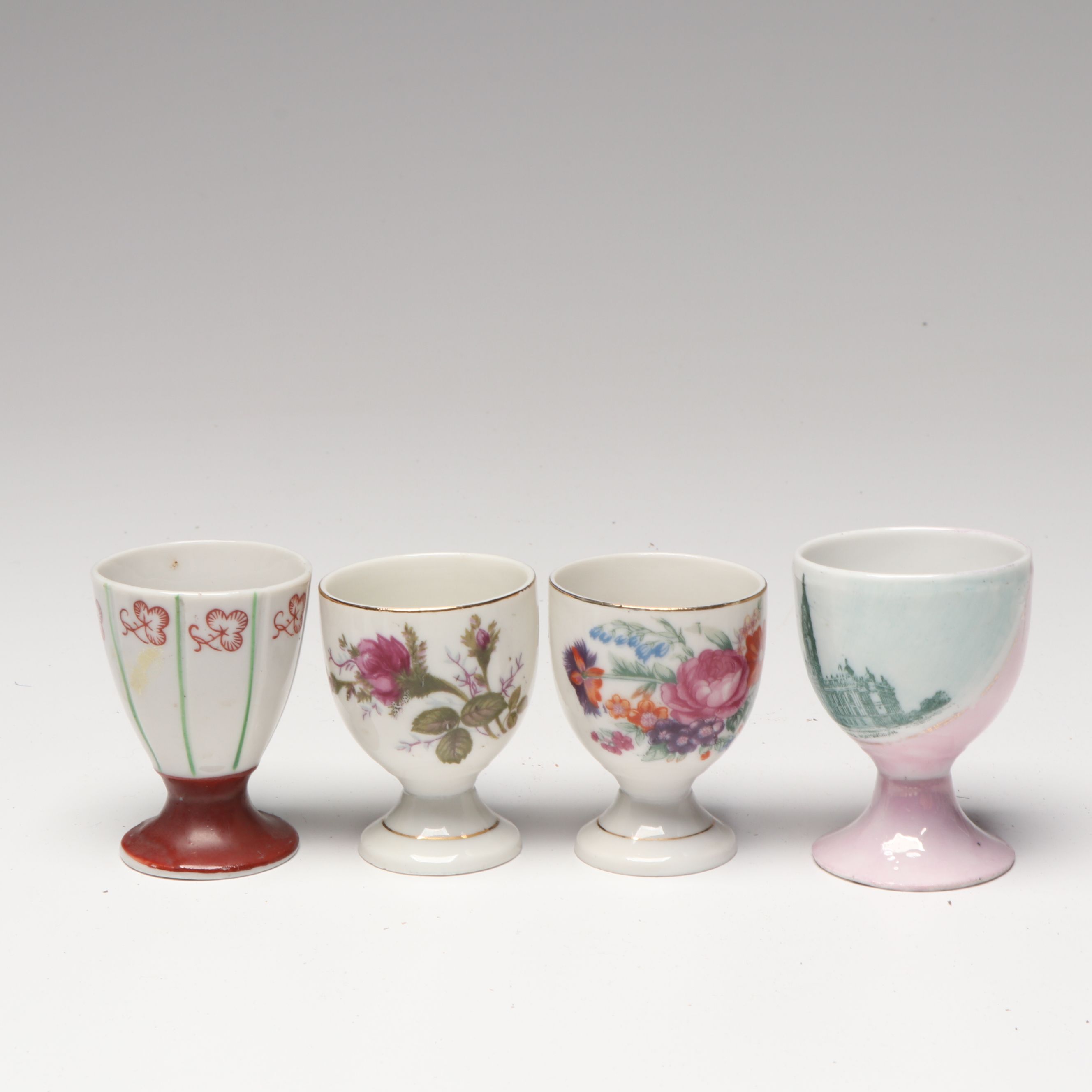 Belleek and Japanese Salt Cellars with Other Vintage Ceramic Table Accessories