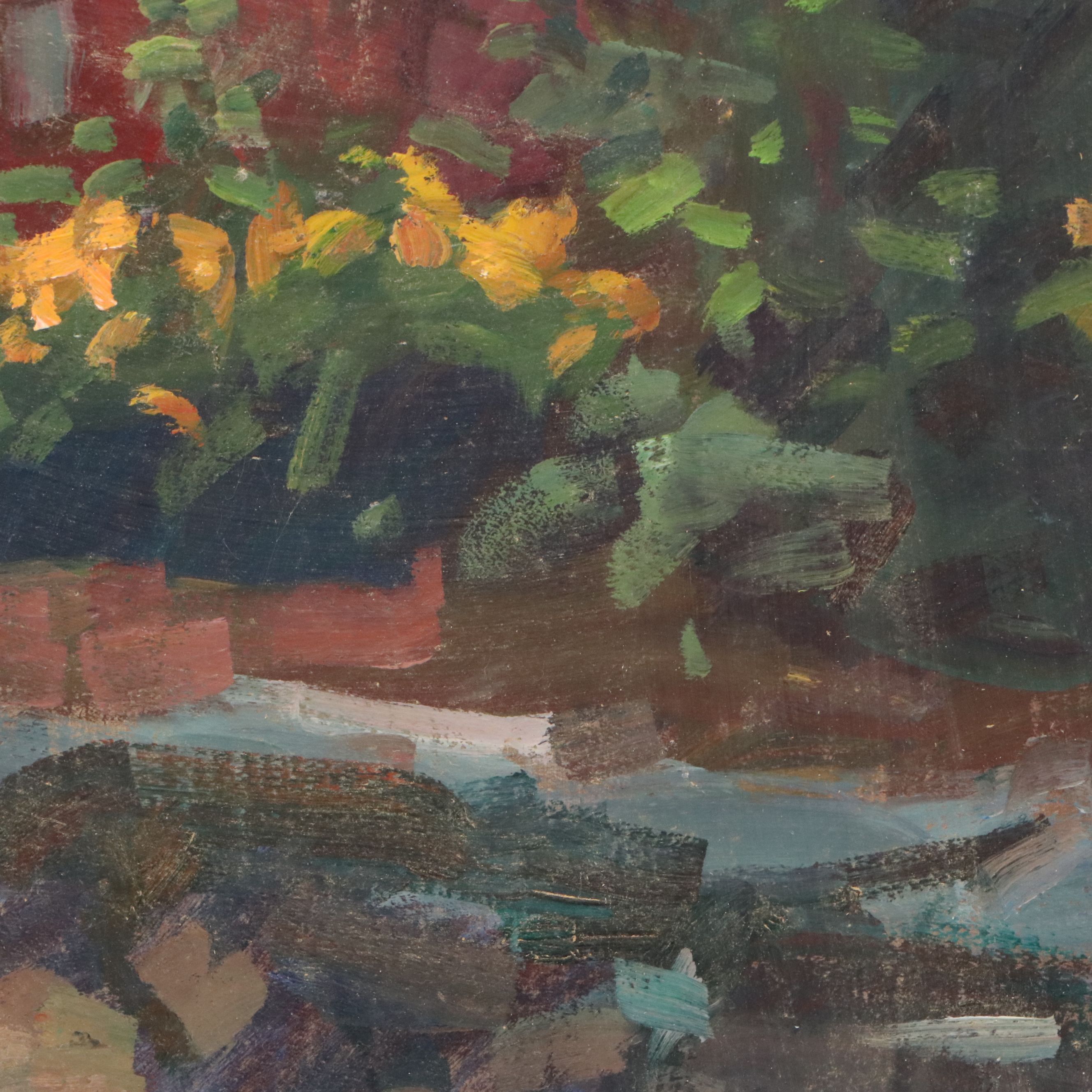 Susan Grisell Landscape Oil Painting of Nocturne Cottage Scene