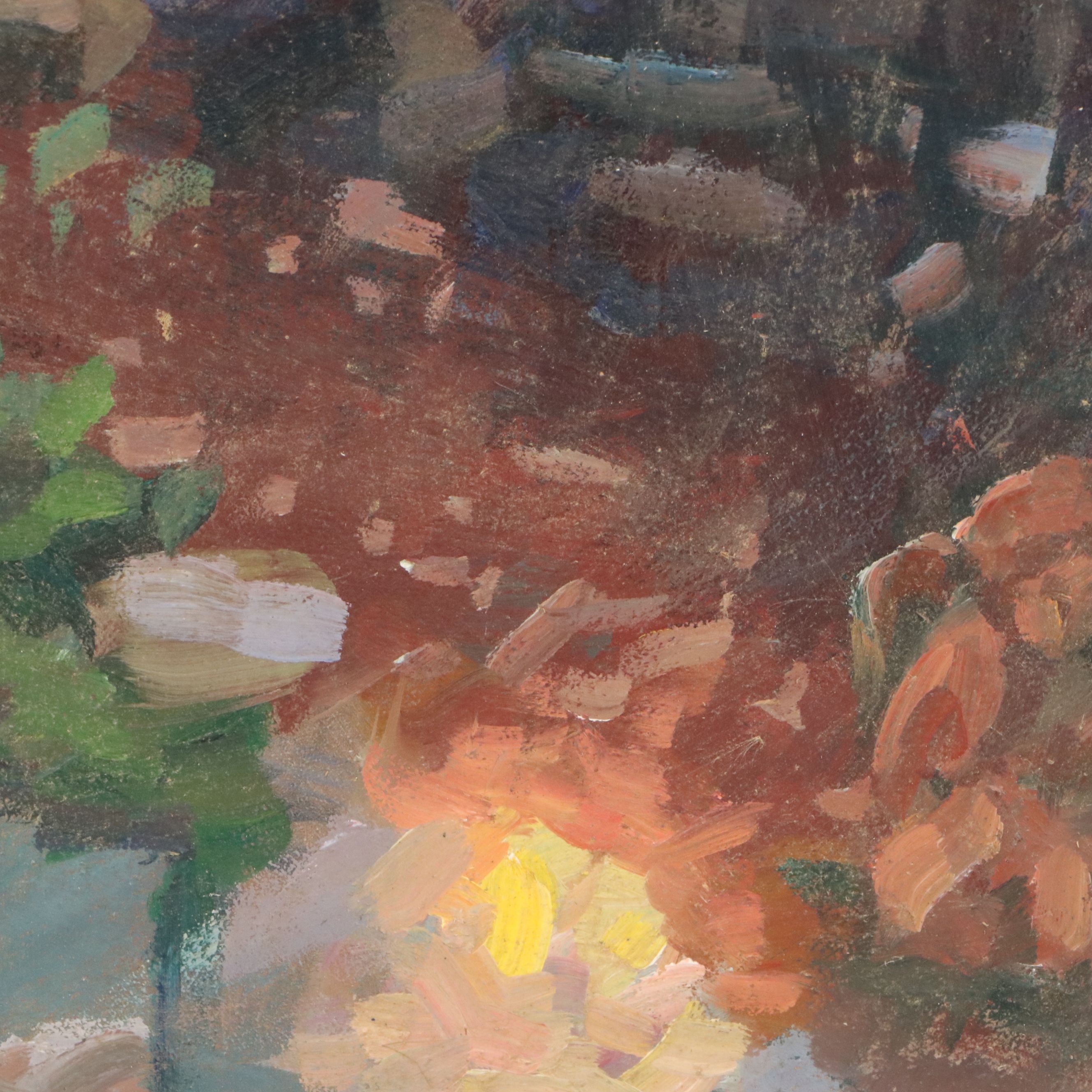 Susan Grisell Landscape Oil Painting of Nocturne Cottage Scene