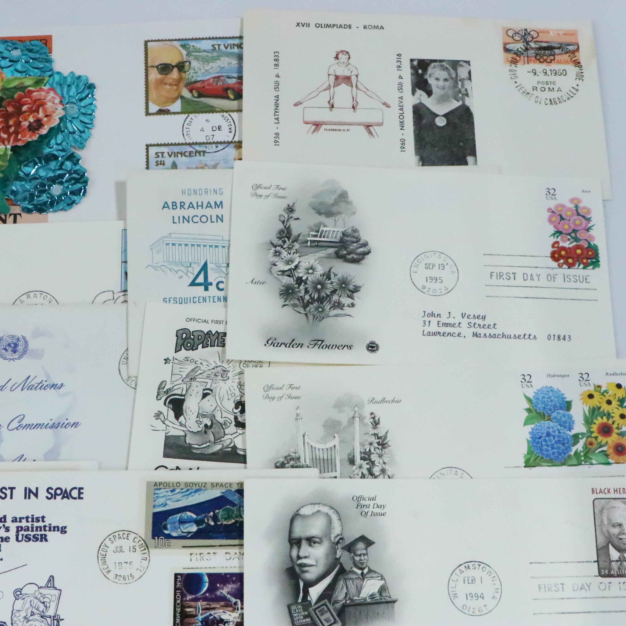 Cincinnati and Other Vintage Postcards with Photos, Stamps and Other Ephemera