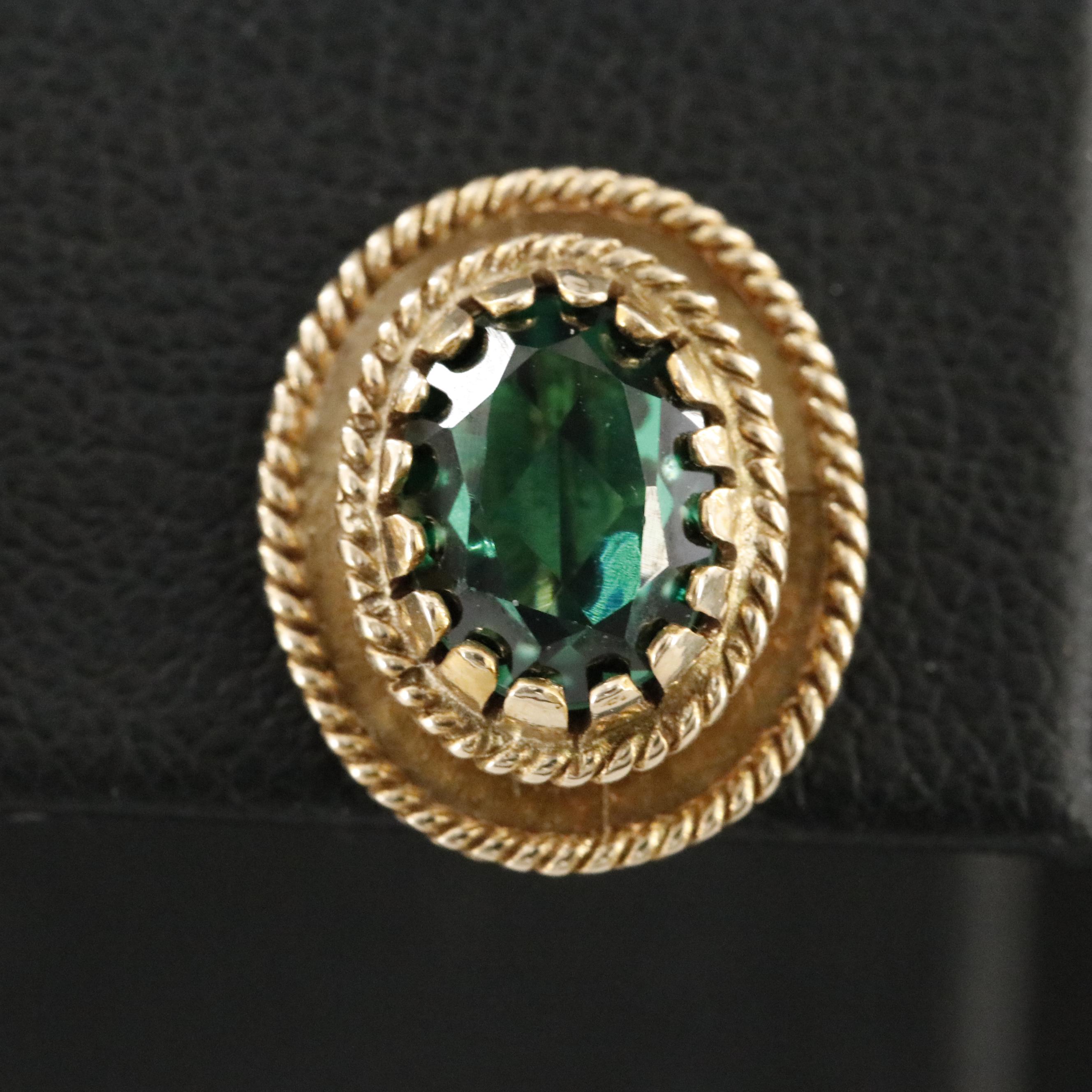 14K Spinel Triplet Oval Earrings