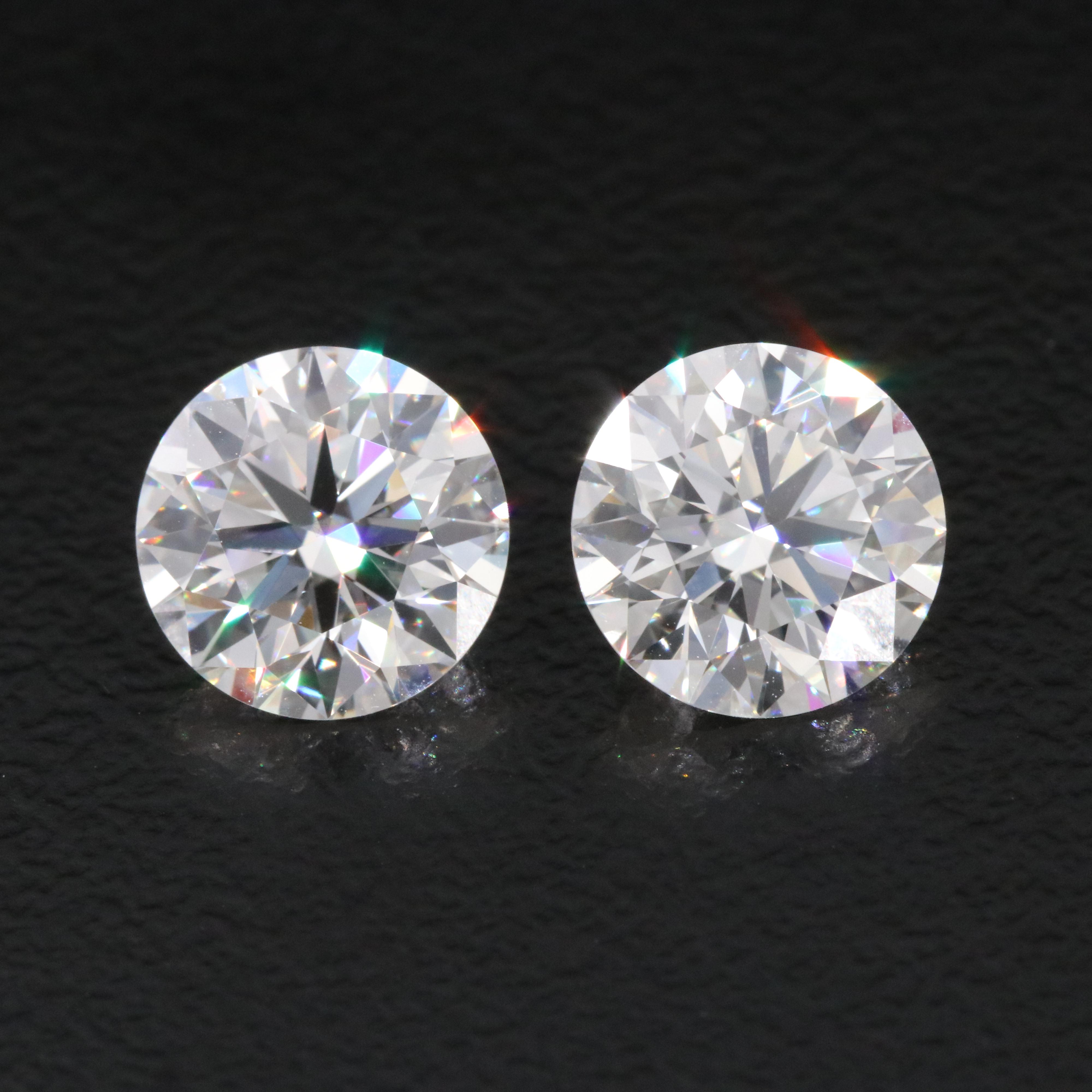 Lightbox Loose 3.47 CTW Matched Pair of Lab Grown Diamonds