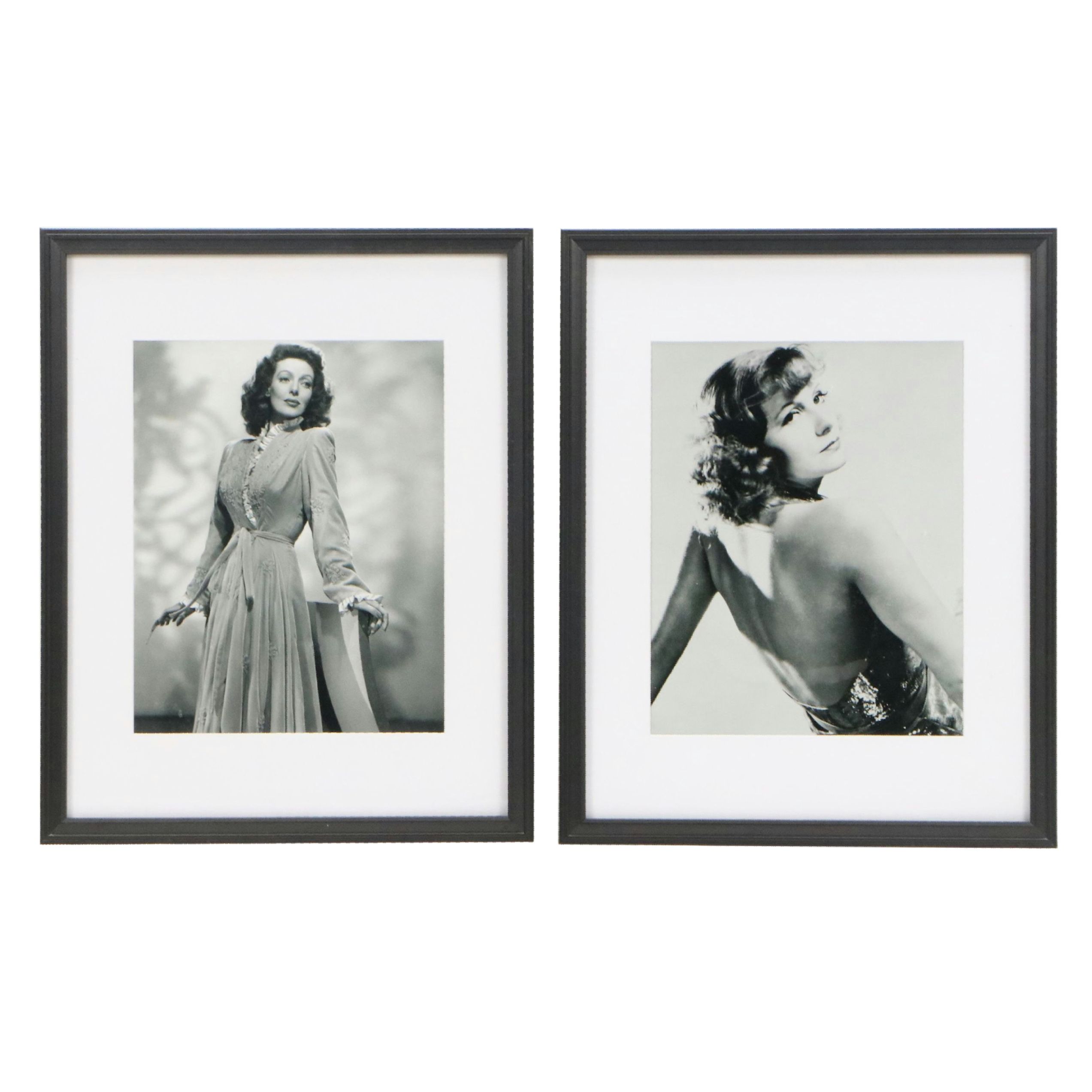 Silver Gelatin Photographs of Hollywood Golden Age Actresses, Mid-20th Century
