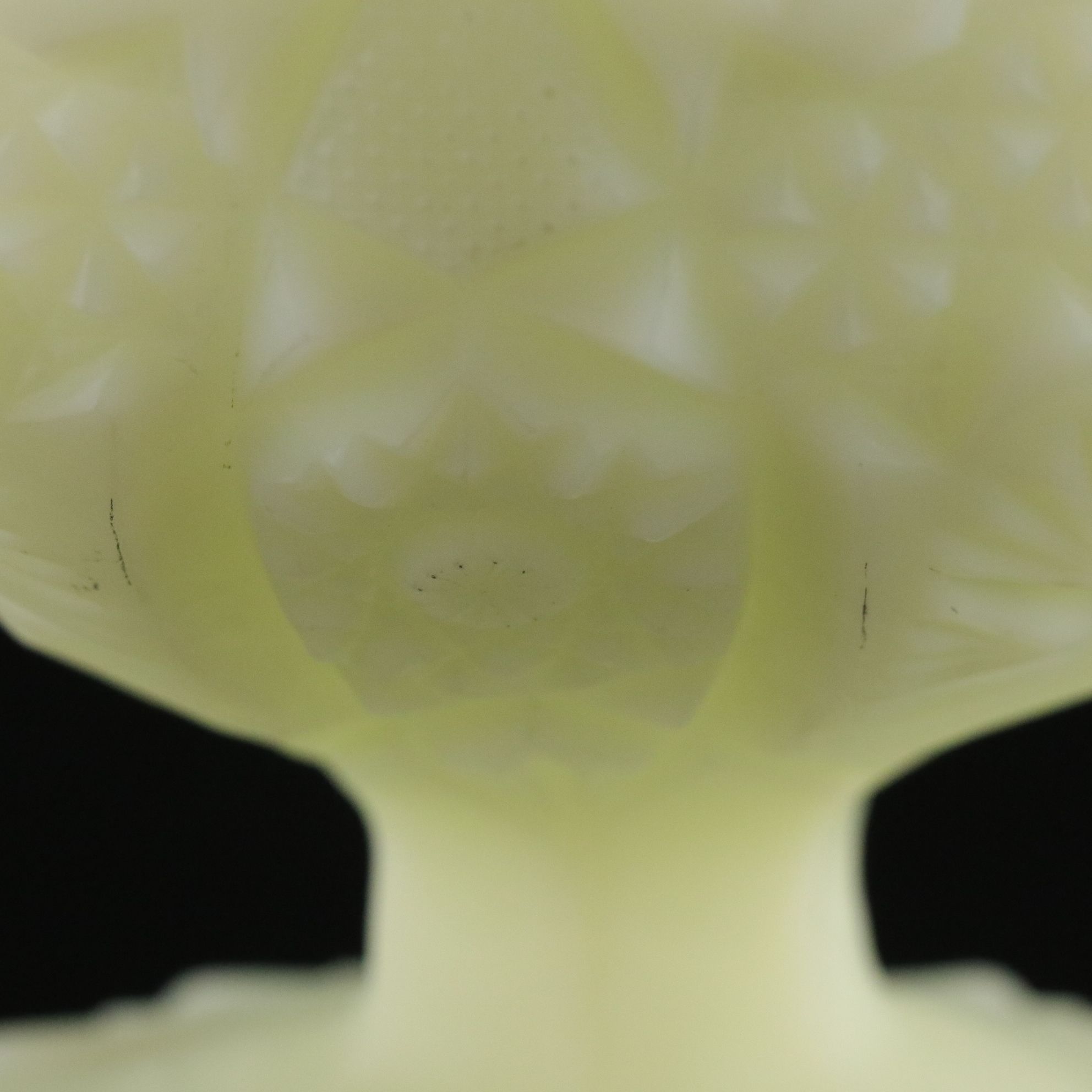 Fenton Satin Custard Glass Compote