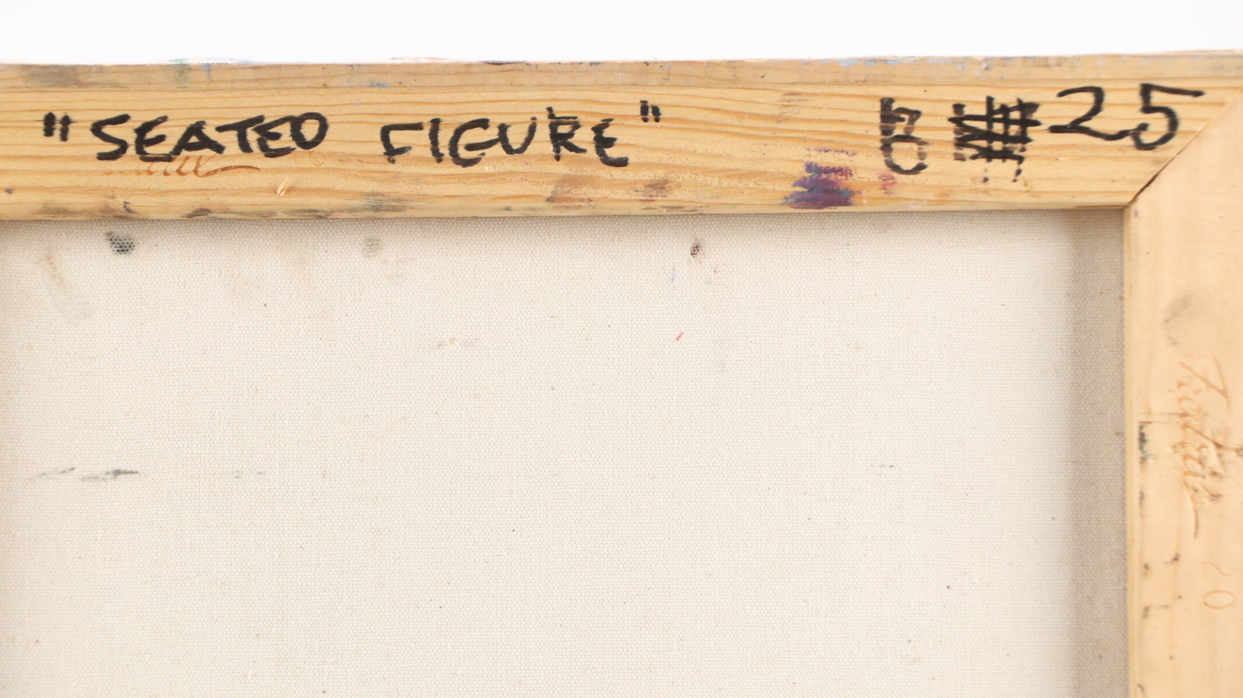 Bernard Lennon Oil Painting "Seated Figure," Late 20th Century