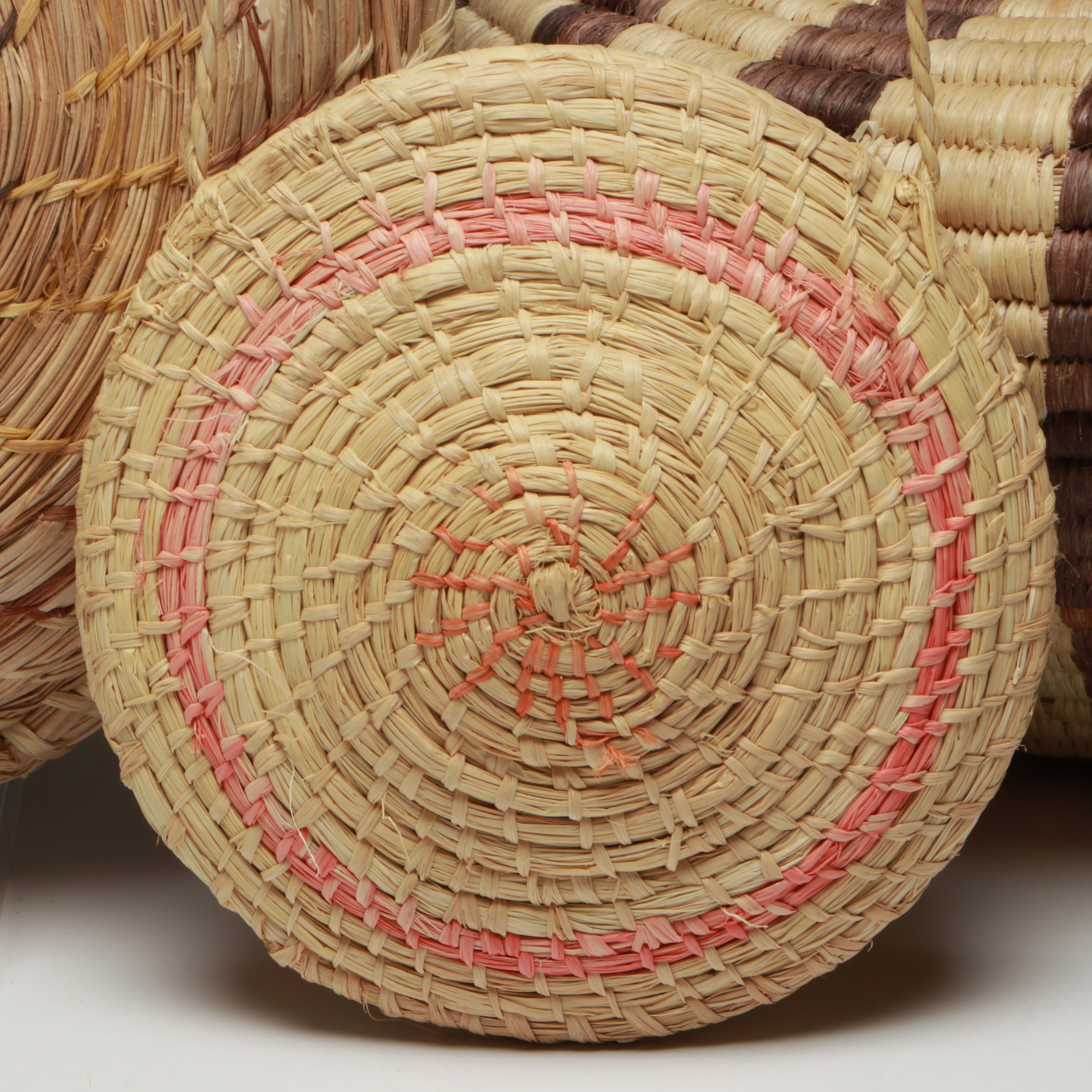 Amazon Rainforest Yagua and Warao Peoples Handwoven Chambrae Vine Baskets
