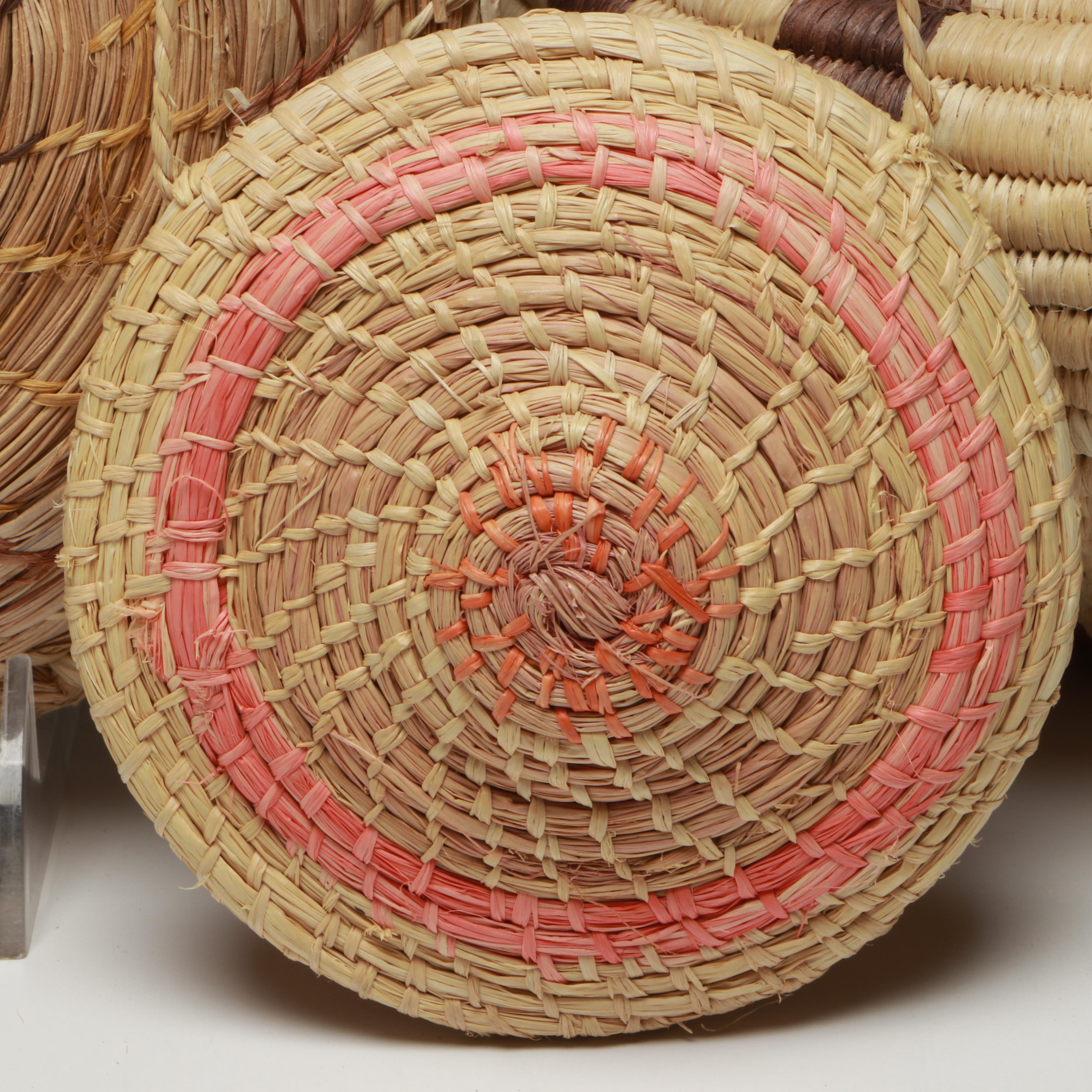 Amazon Rainforest Yagua and Warao Peoples Handwoven Chambrae Vine Baskets