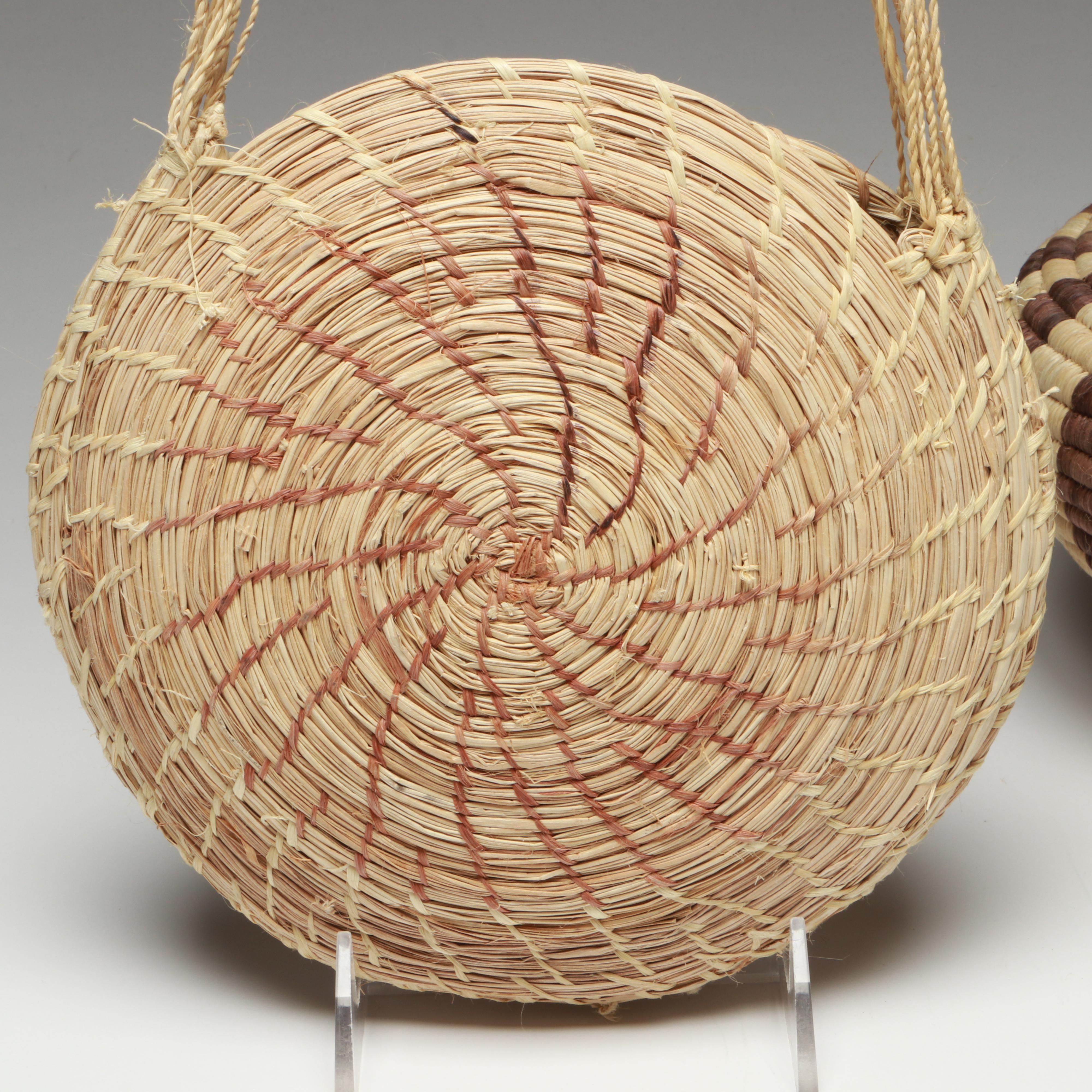 Amazon Rainforest Yagua and Warao Peoples Handwoven Chambrae Vine Baskets