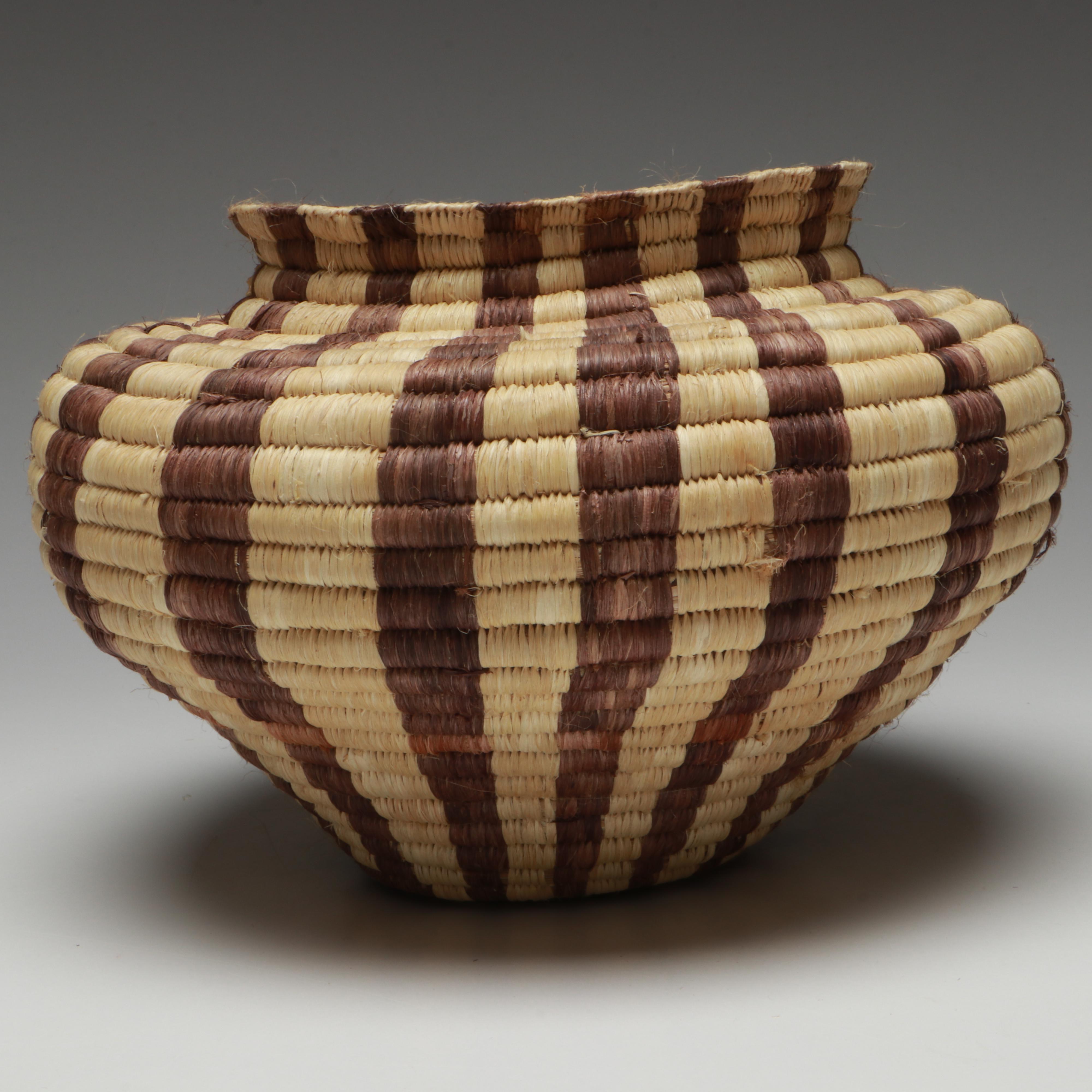 Amazon Rainforest Yagua and Warao Peoples Handwoven Chambrae Vine Baskets