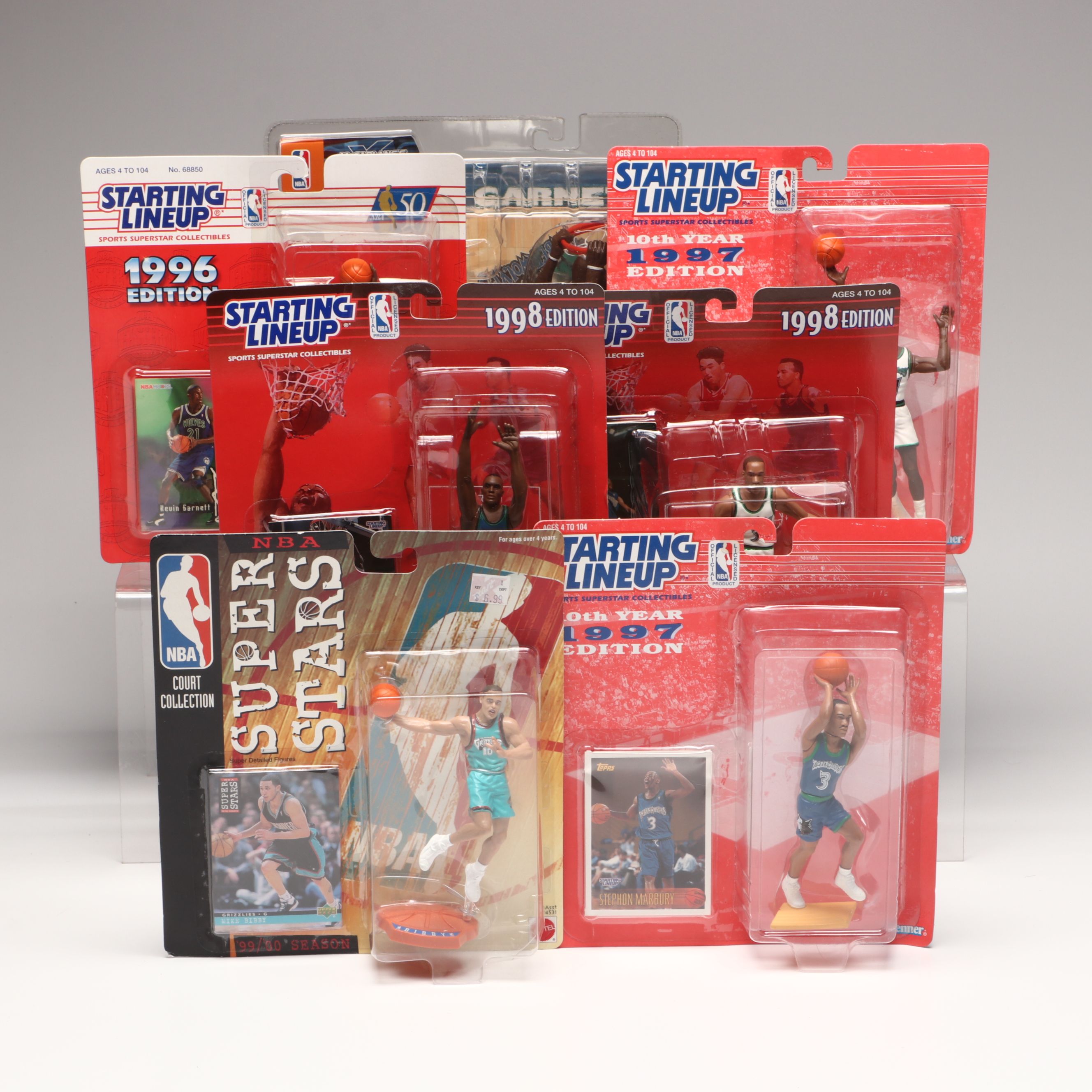 Kevin Garnett, Stephon Marbury and Mike Bibby Action Figures and Trading Cards